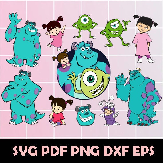 Monsters Inc SVG Monsters Inc Png Monsters Inc Eps Monsters Etsy