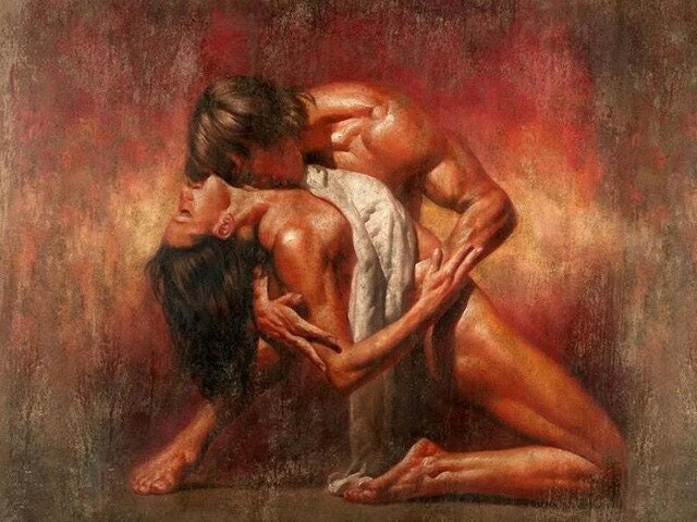 African american romantic and erotic art work