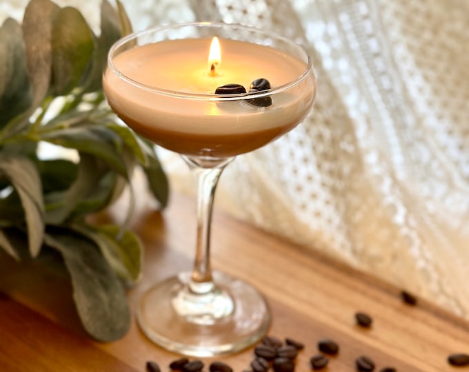 Espresso Martini Candle, Candle, Coffee Scented, Soy Wax Candle, birthday candle, gift for sister in law, Candle Lover Gift, alcohol candle