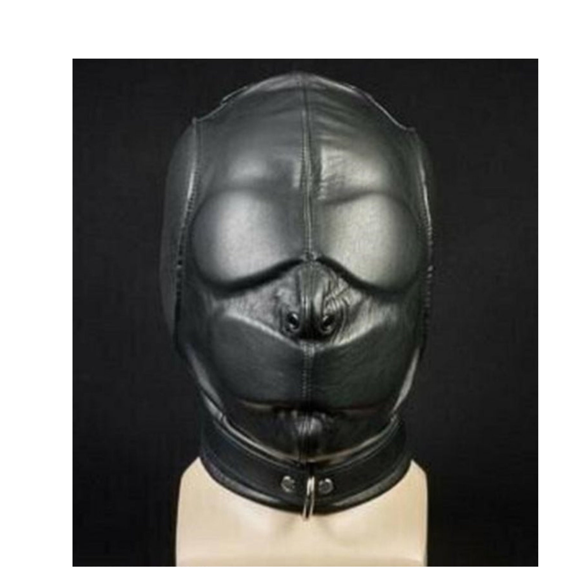 Men Sensory Deprivation Hood Bondage Bdsm Padded Mask Black Etsy