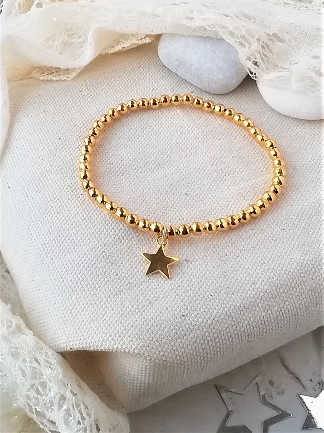 Pulsera De Estrella Pulsera De Estrella De Oro Pulsera De Etsy