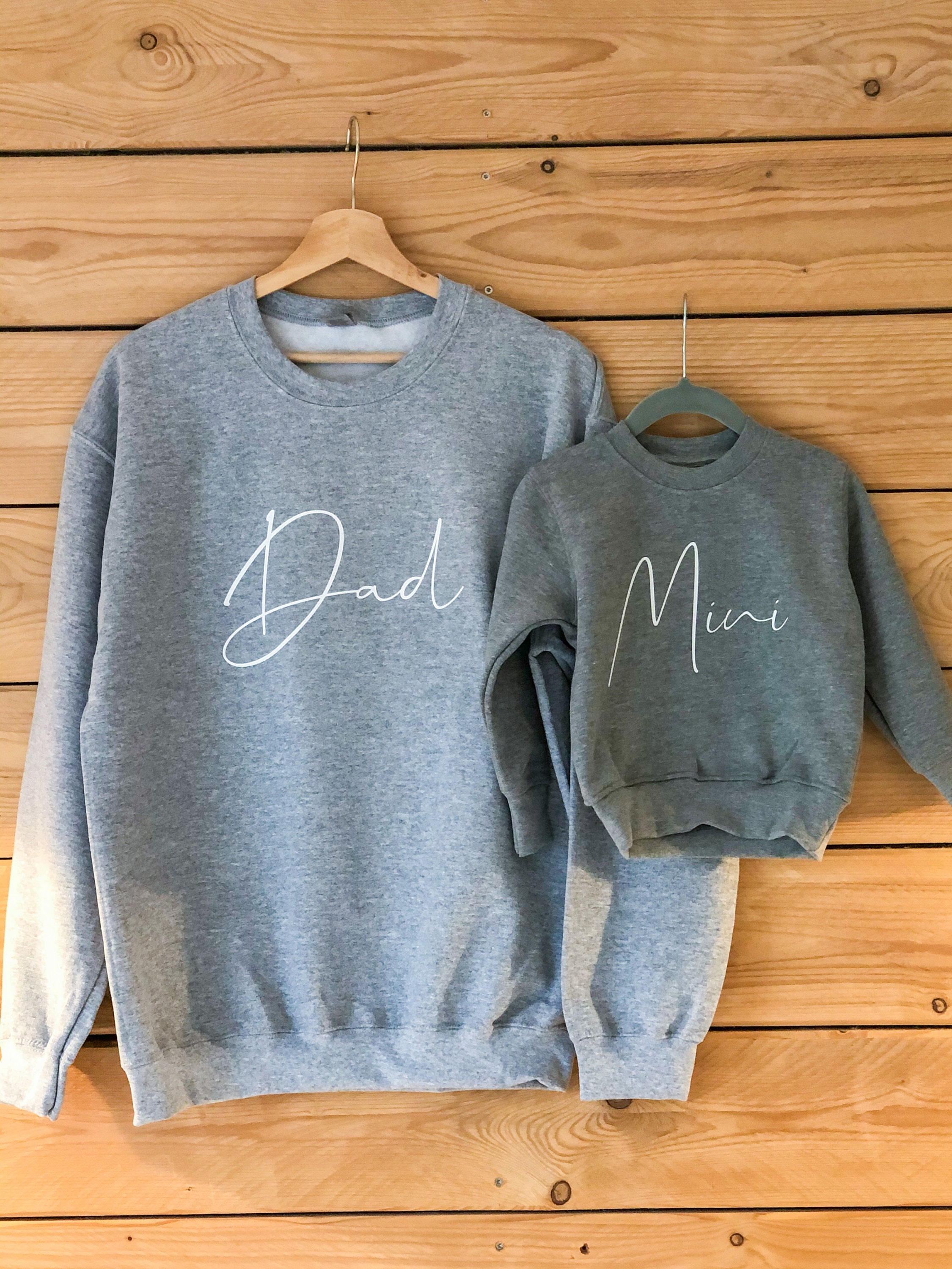 Dad & Mini Sweatshirt | Jumper Matching Set Personalised Daddy