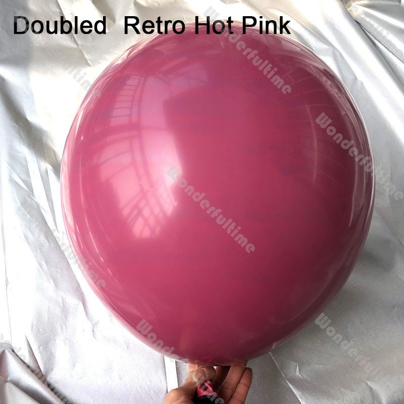 Pcs Doubled Retro Hot Pink Balloon Arch Garland Boho Etsy