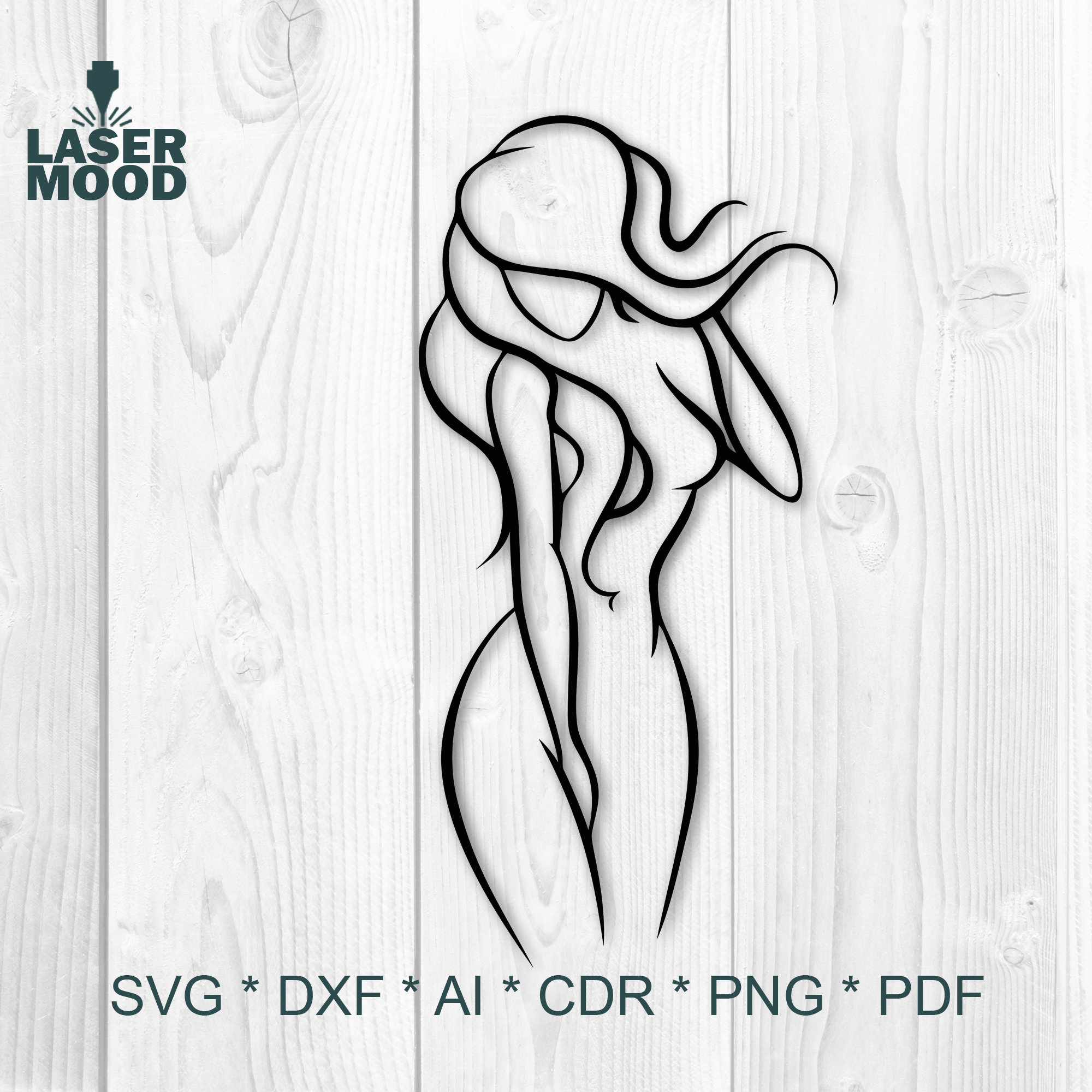 Sexy Woman Svg Dxf Cdr Digital Vector File For Laser Or Etsy