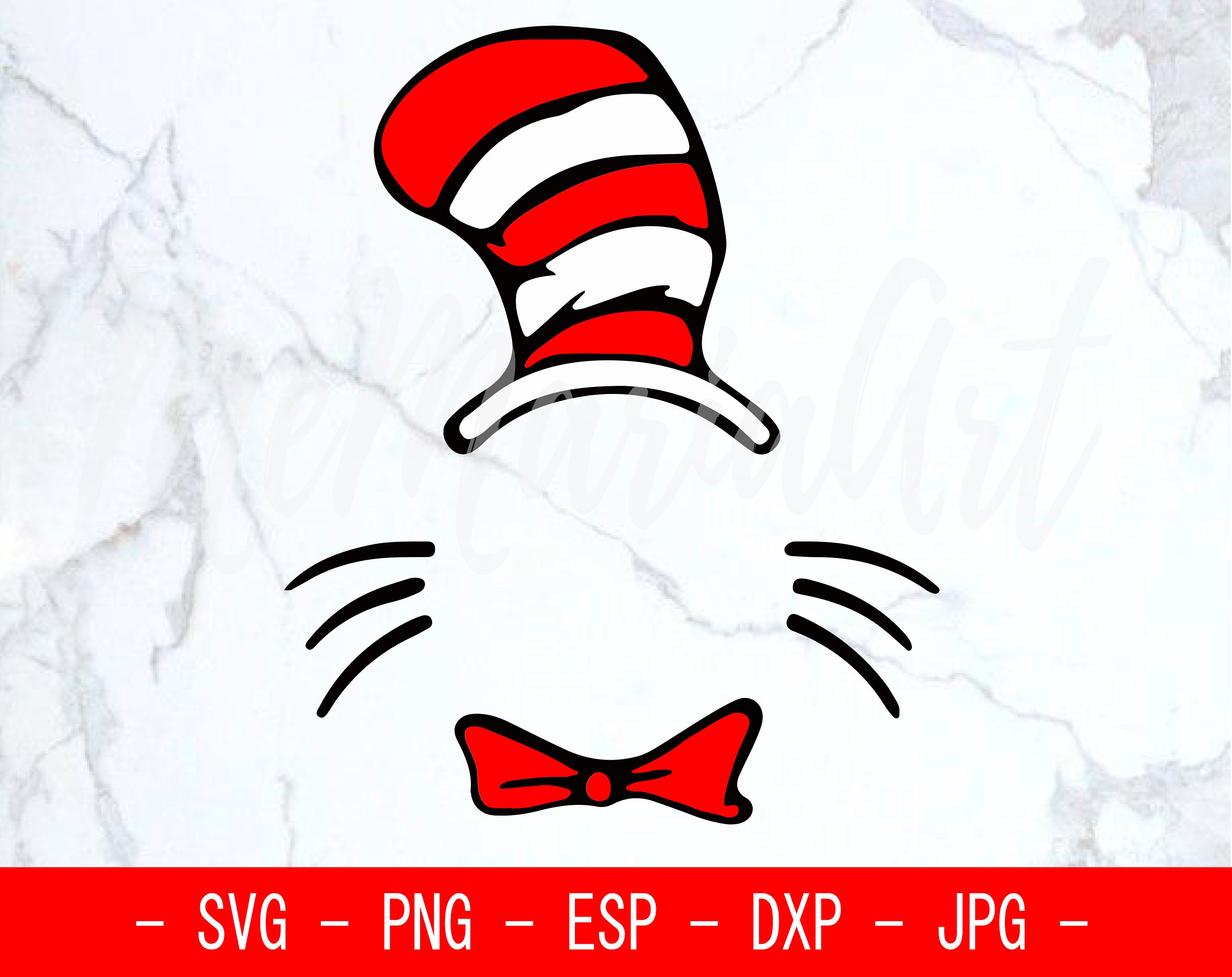 The Cat In The Hat Svg File For Cricut Hat Dr Suess Birthday Etsy