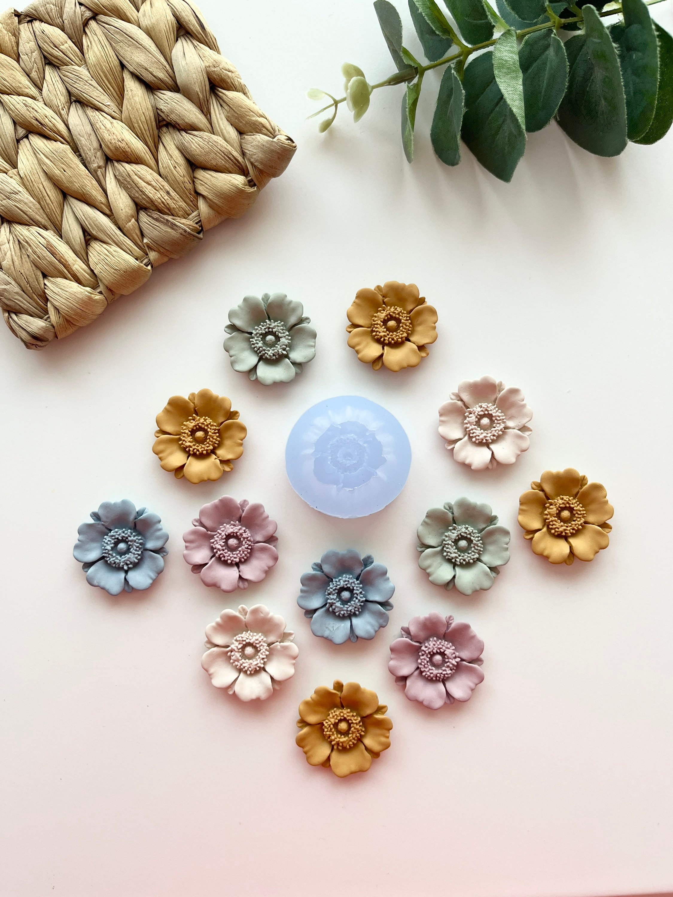 Poppy Flower Mould/Polymer Clay Cutters Micro Earring Making Tools/ Moulds/ Floral/ Roses & Flowers