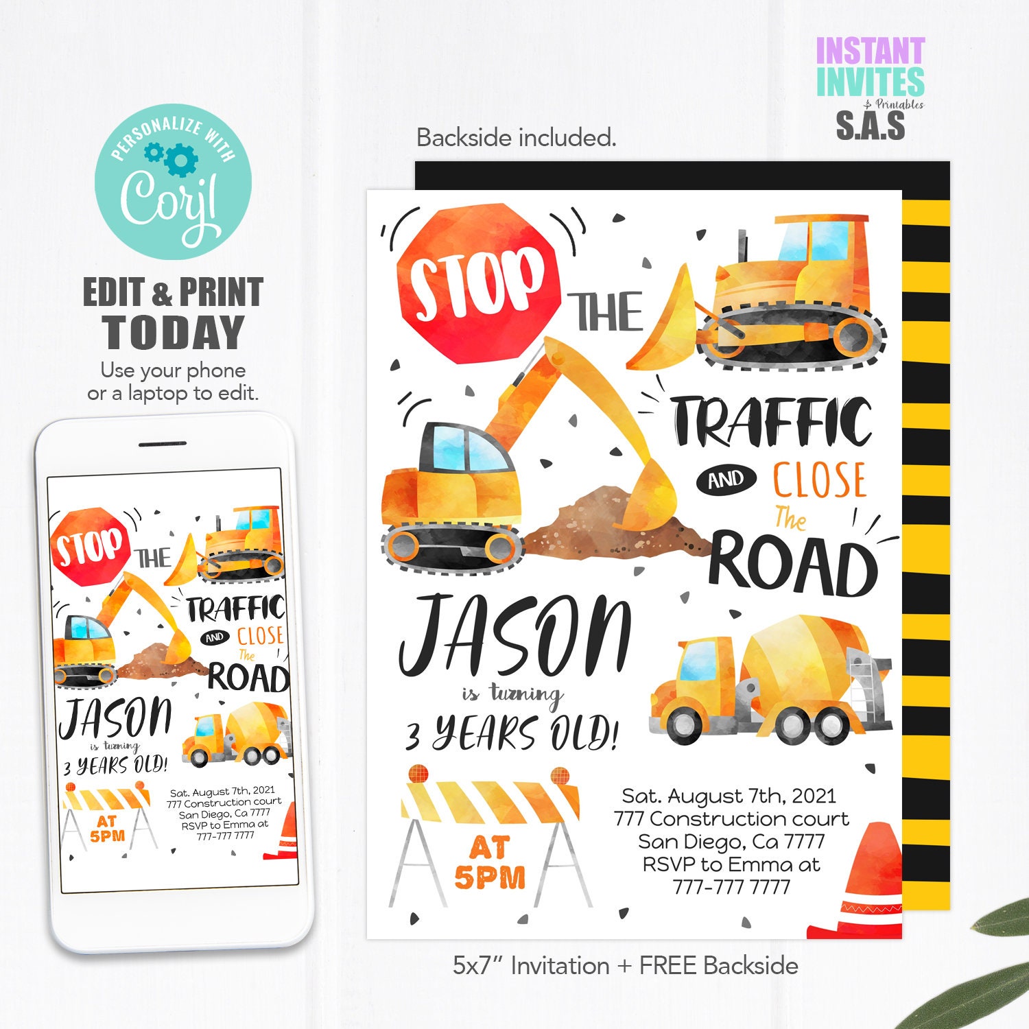150+ Cool Birthday Party Themes For Boys Stay At Home Mum Construction Invite