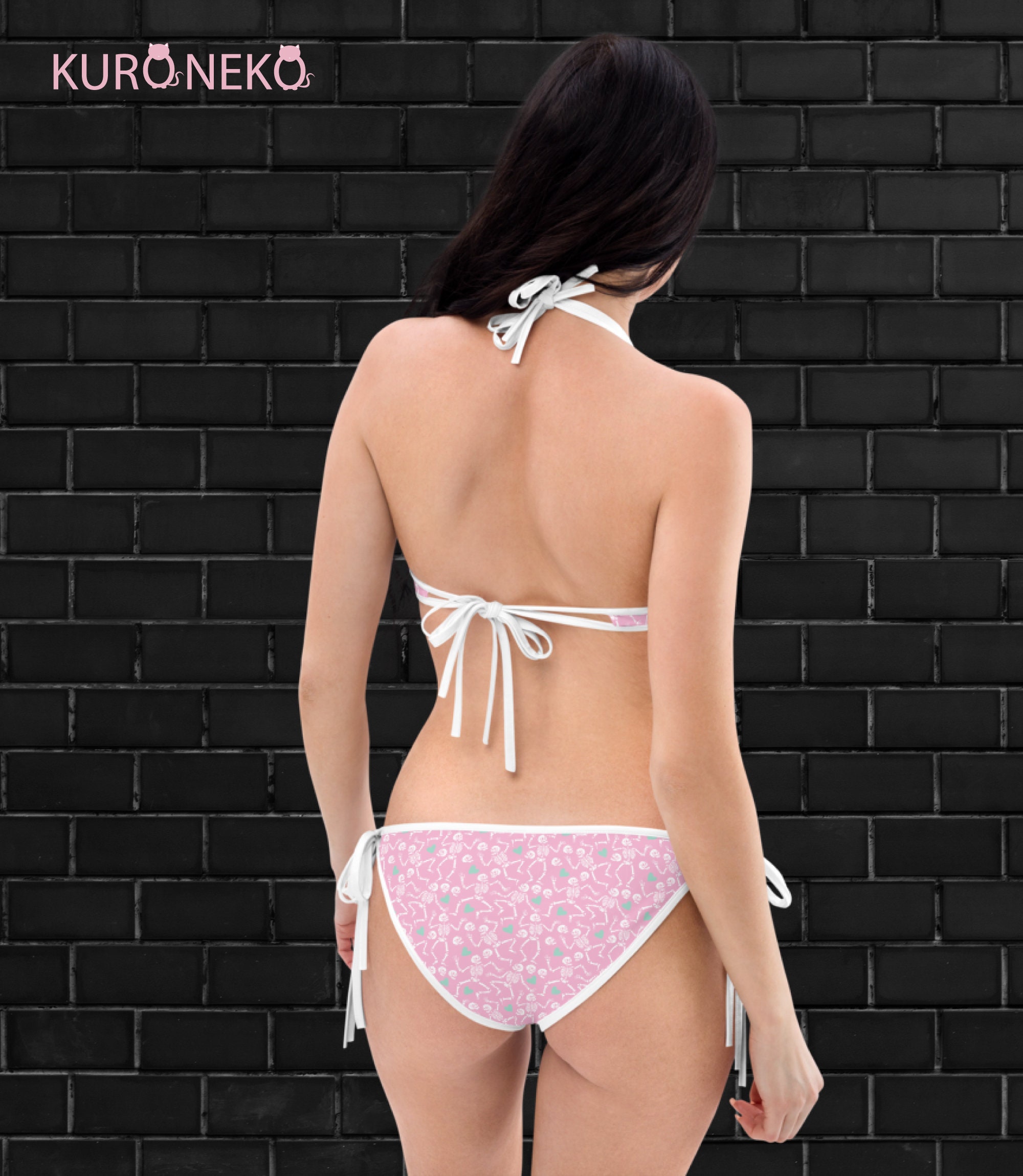 Pastel Goth Skeletons Bikini Pastel Goth Swimwear Pastel Goth Swimsuit Pastel Goth Bikini Etsy