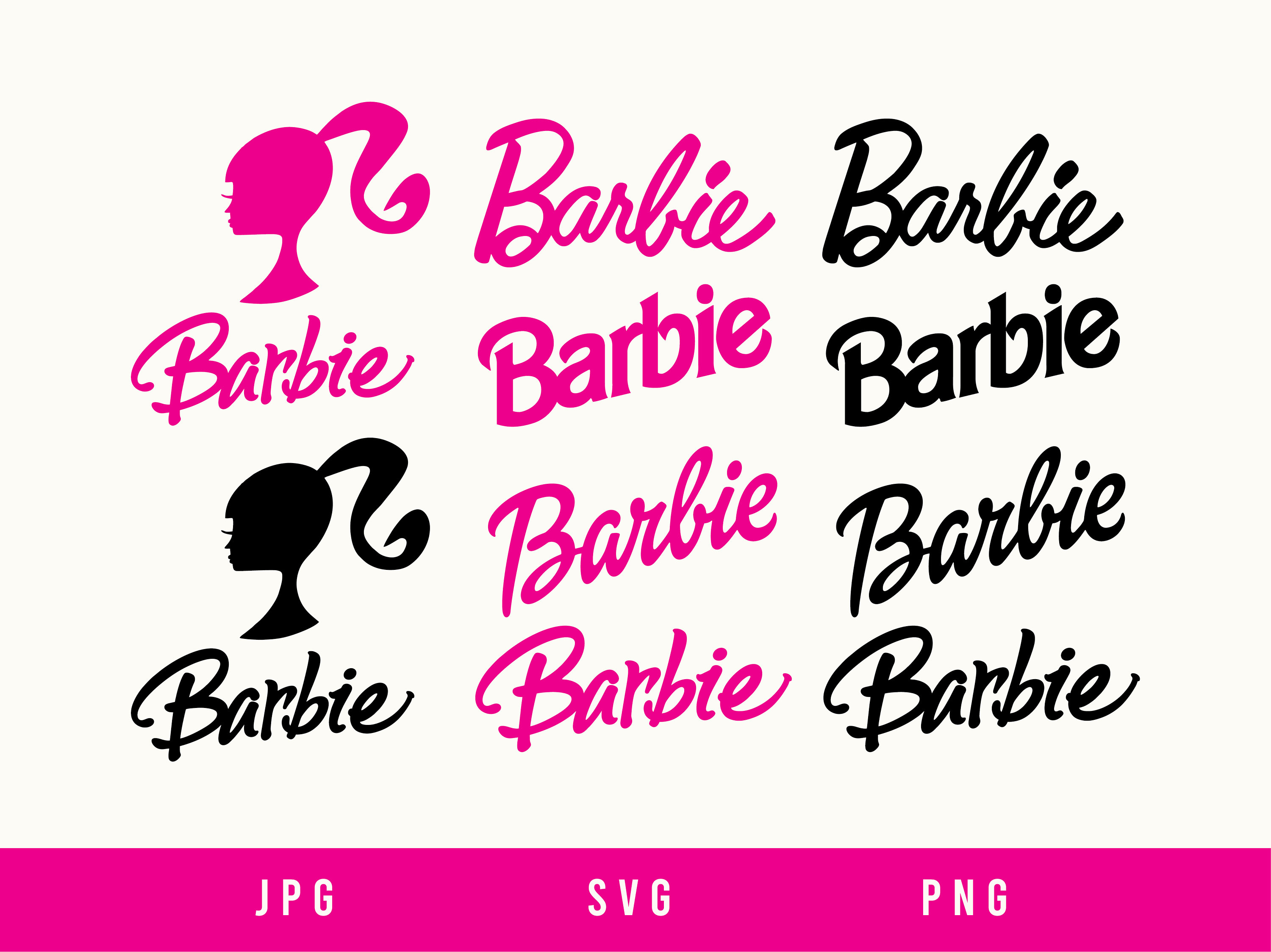 Barbie Logo Descarga instantáneaSVG PNG EPS descarga Etsy