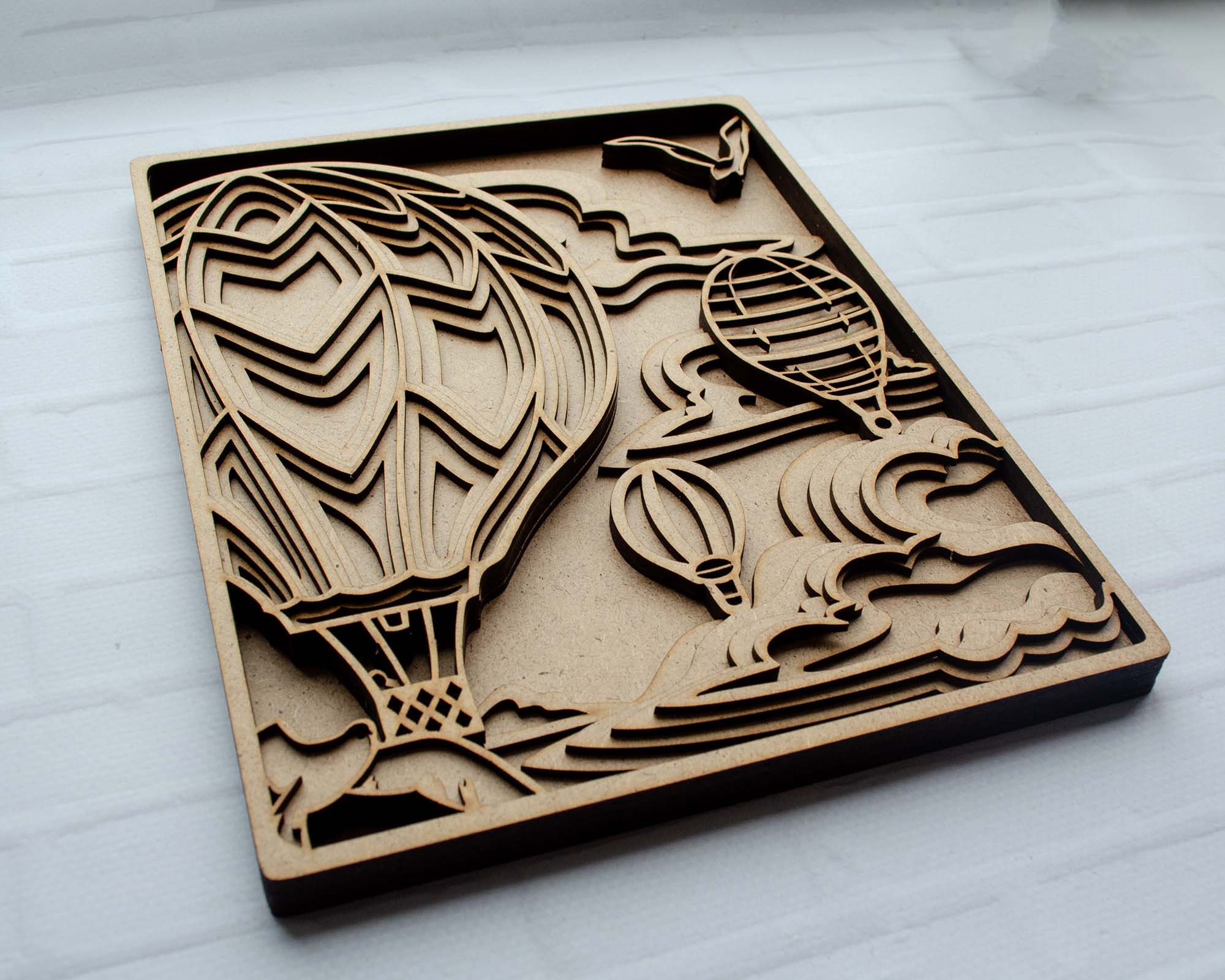 Hot Air Balloon Layered Svg Files For Cricut Projects Laser Cut Files Of Mandala Svg Dxf