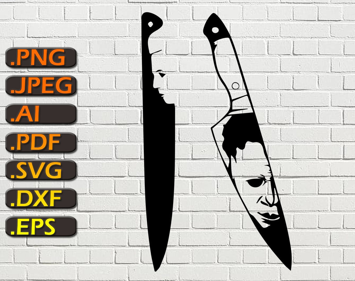 Michael Myers In Knives Svg Victim In Knive SVG Michael Etsy