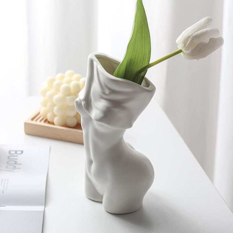 Nude Female Body Vase White Ceramic European Vase Decor Etsy