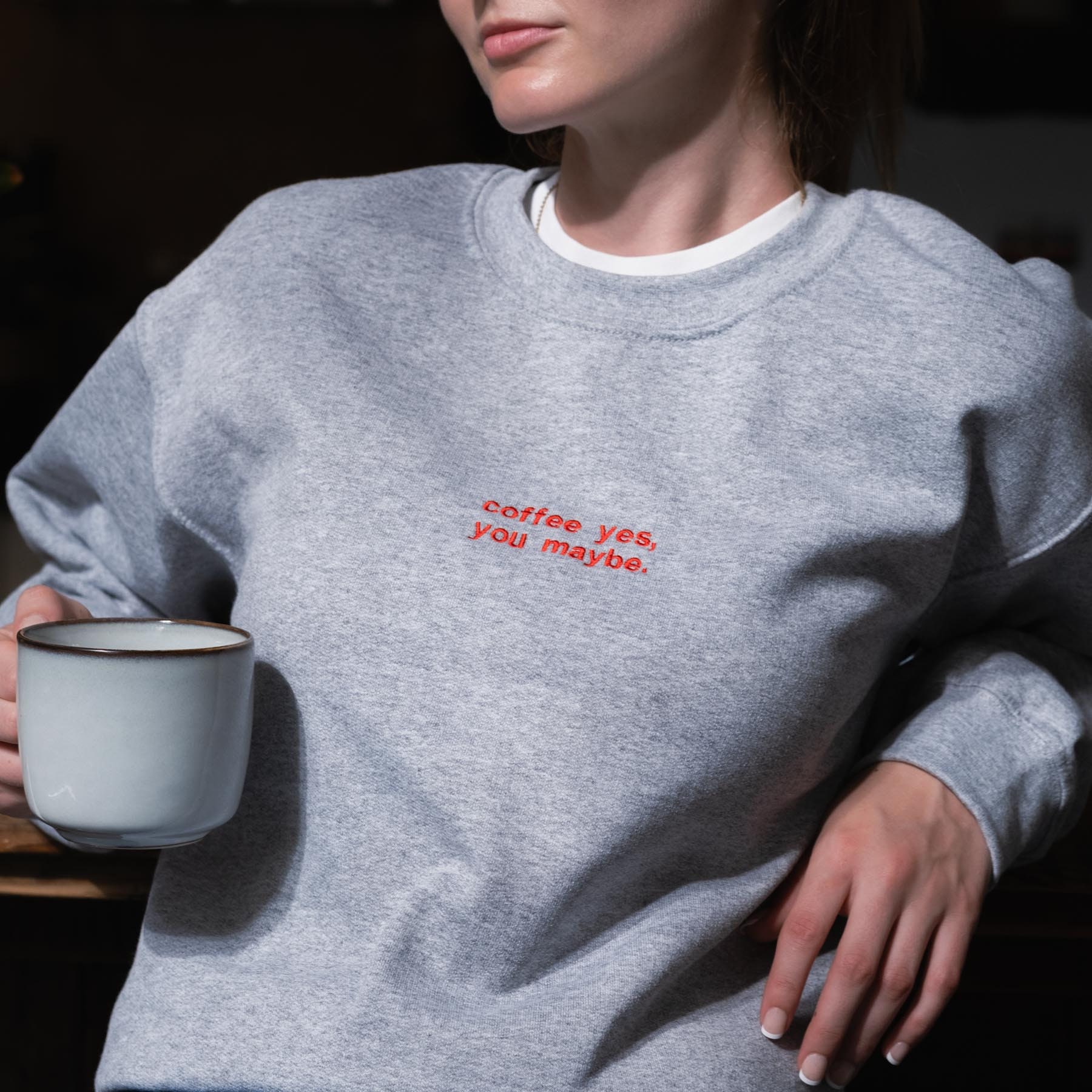 Custom Sweatshirt - Unisex Personalized Jumper With Your Text Embroidered For Men & Women Super Soft Cosy Sweater