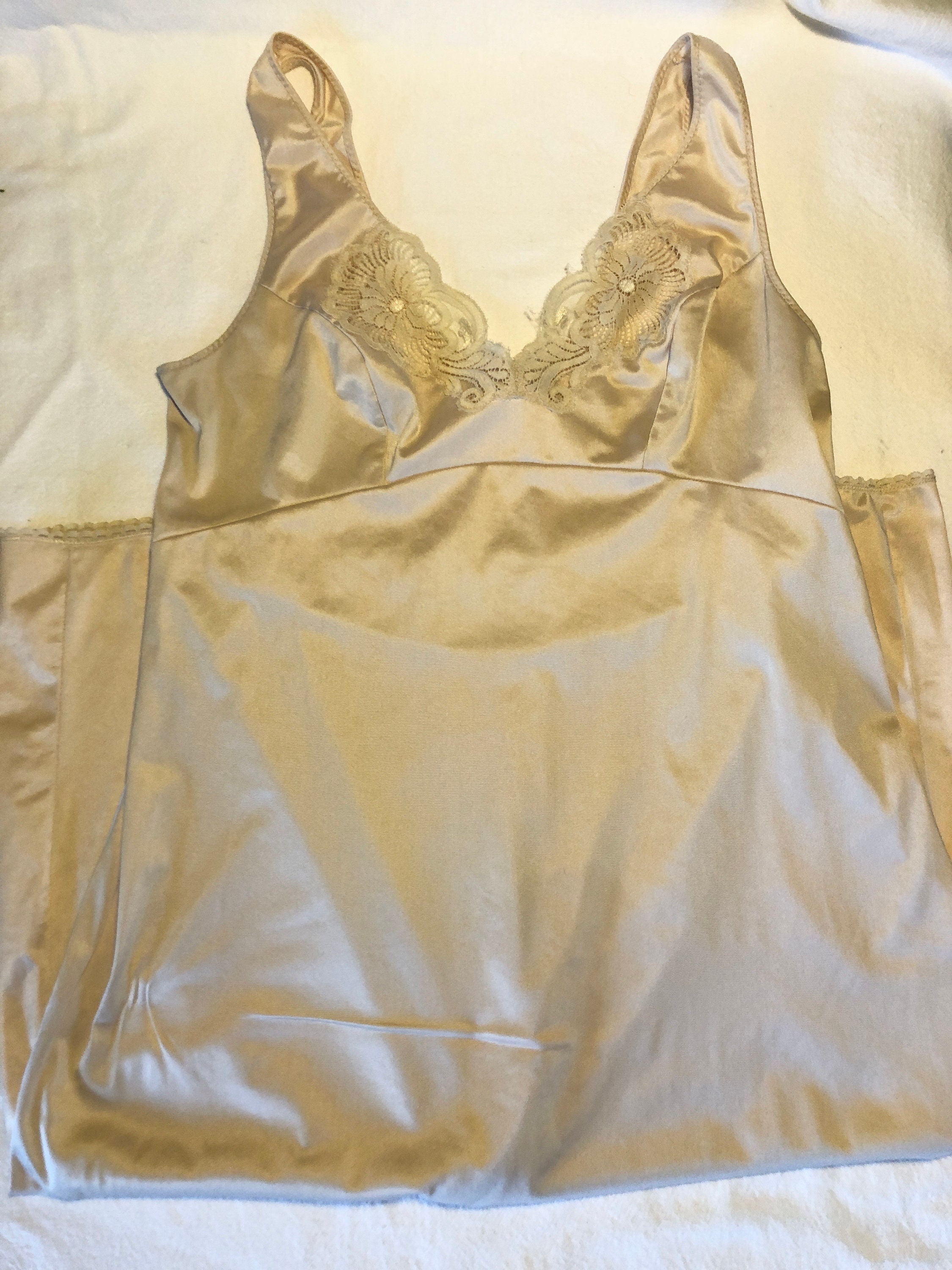 Vintage Lingerie Nude Slip Full Slip Vintage Petticoat Etsy Australia