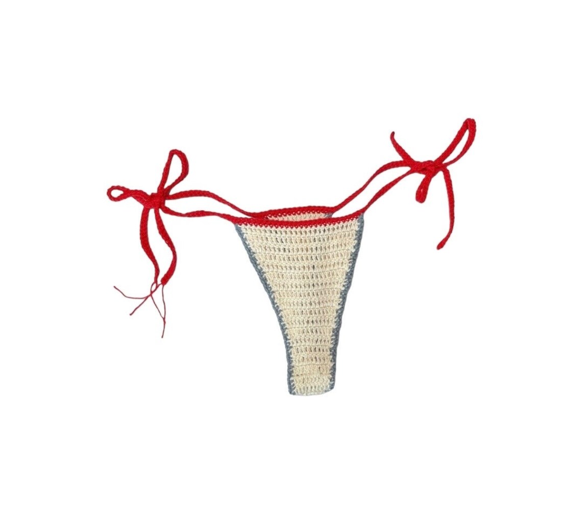 Crochet Bikini Set Knit Bikini Minimal Bikini Set Etsy