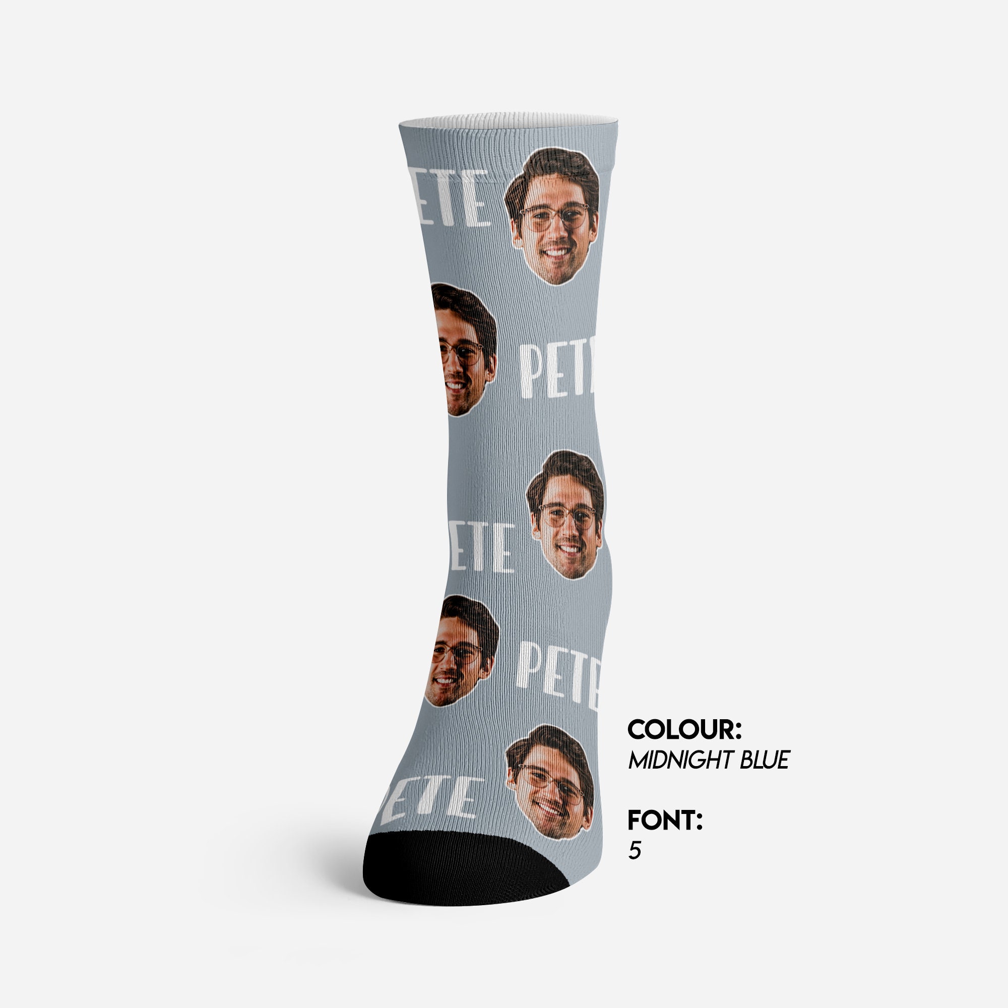 Personalised Face Socks With Name - Gift, Custom Gift, Socks, Socks