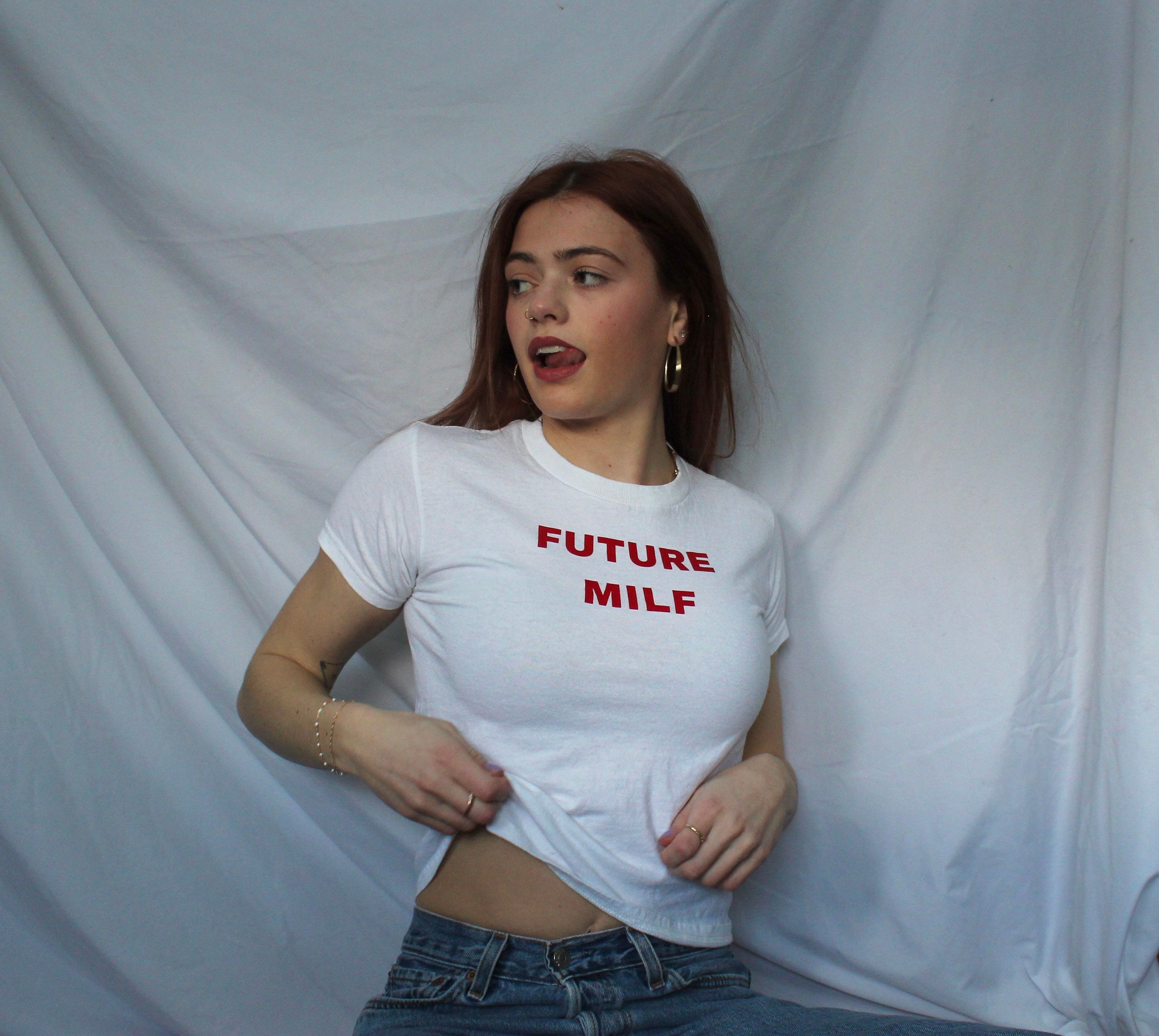 Future Milf Baby Tee Y K Trendy Graphic S Crop Tee Tshirt Spring Break Hot Girl