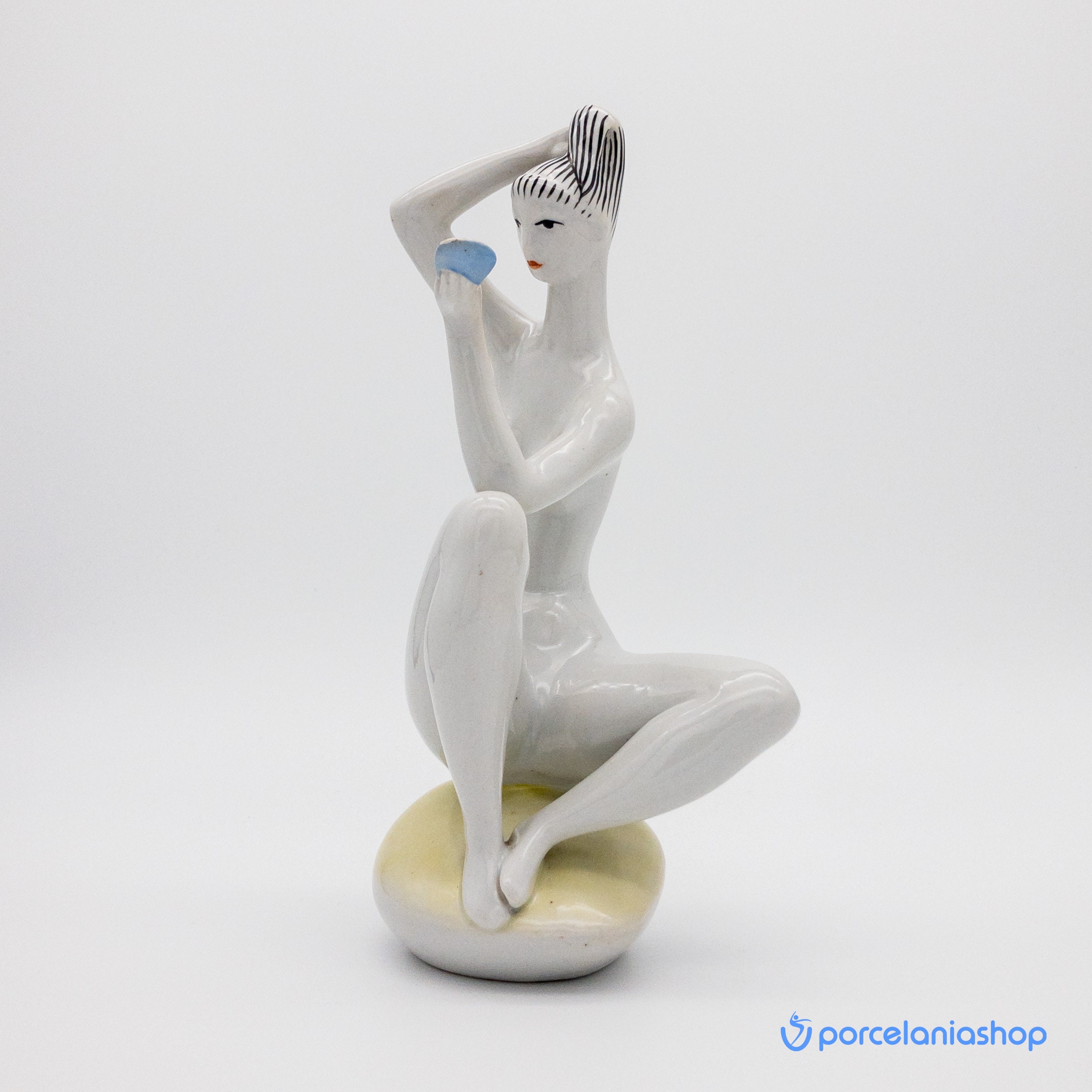 Nude Lady Rare Vintage Zsolnay Porcelain Figurine Etsy