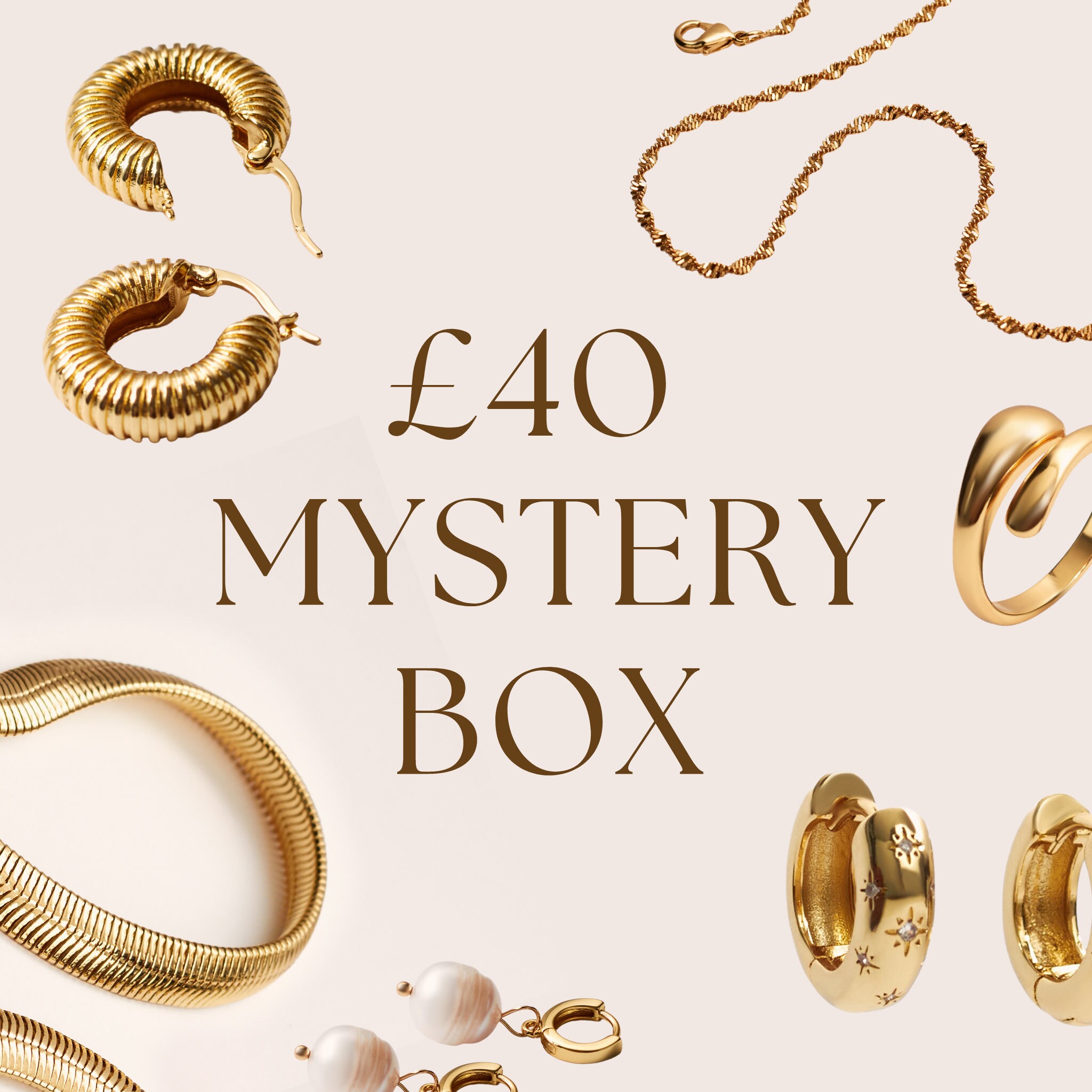 18K Gold Surprise Box - Mystery Dainty Minimal Jewellery Gifts For Her UK Elegant Accessories Tarnish Free Hypoallergenic