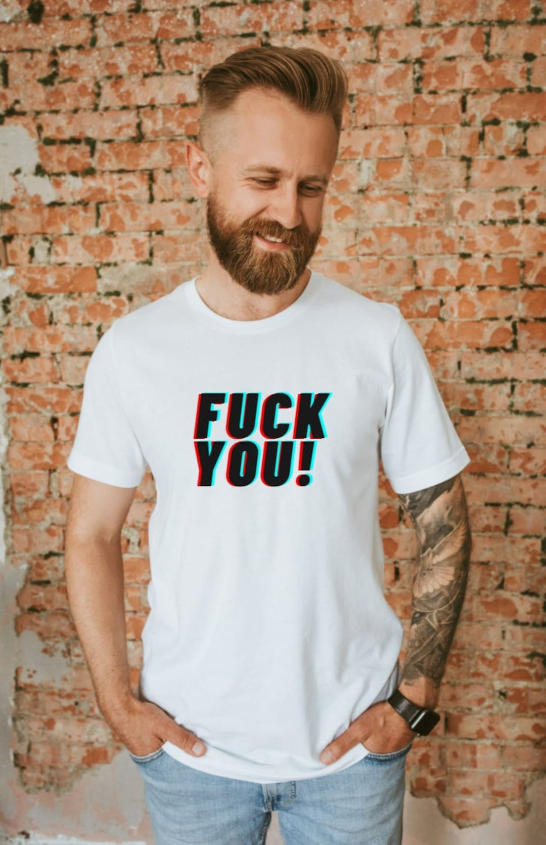 Unisex FUCK YOU Tee Fun Fuck You Tshirt Curs Word Tshirt Offensive