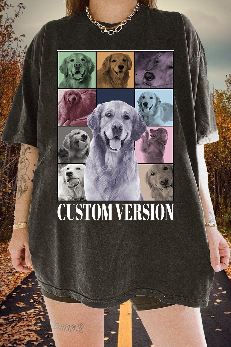 Custom Era’s Tour Shirt, Personalized Dog Bootleg Pet Portrait Photo Dog’s Version