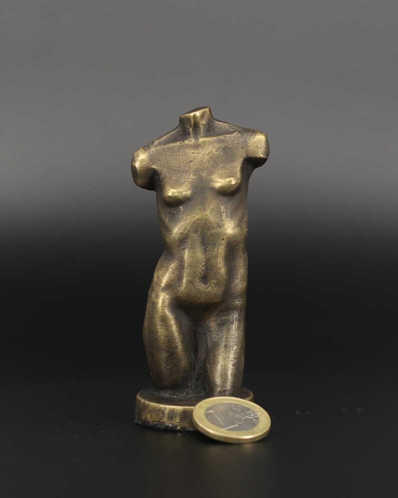Goddes Nude Statuette Nude Female Statuette Naked Woman Torso Bronze Sculpture Handmade