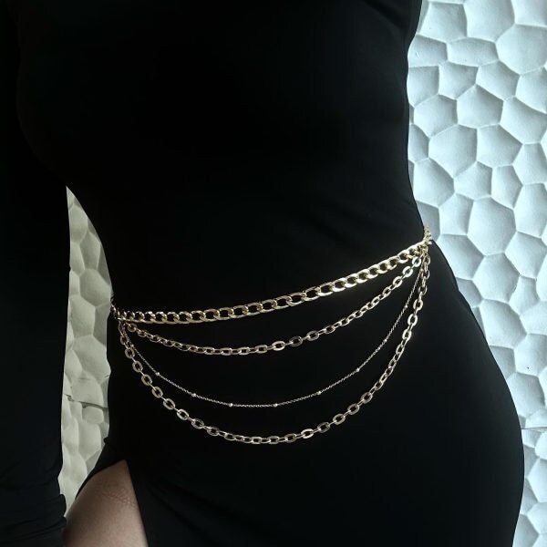 Bikini Gold Chain Etsy
