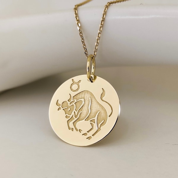 Taurus Necklace Etsy