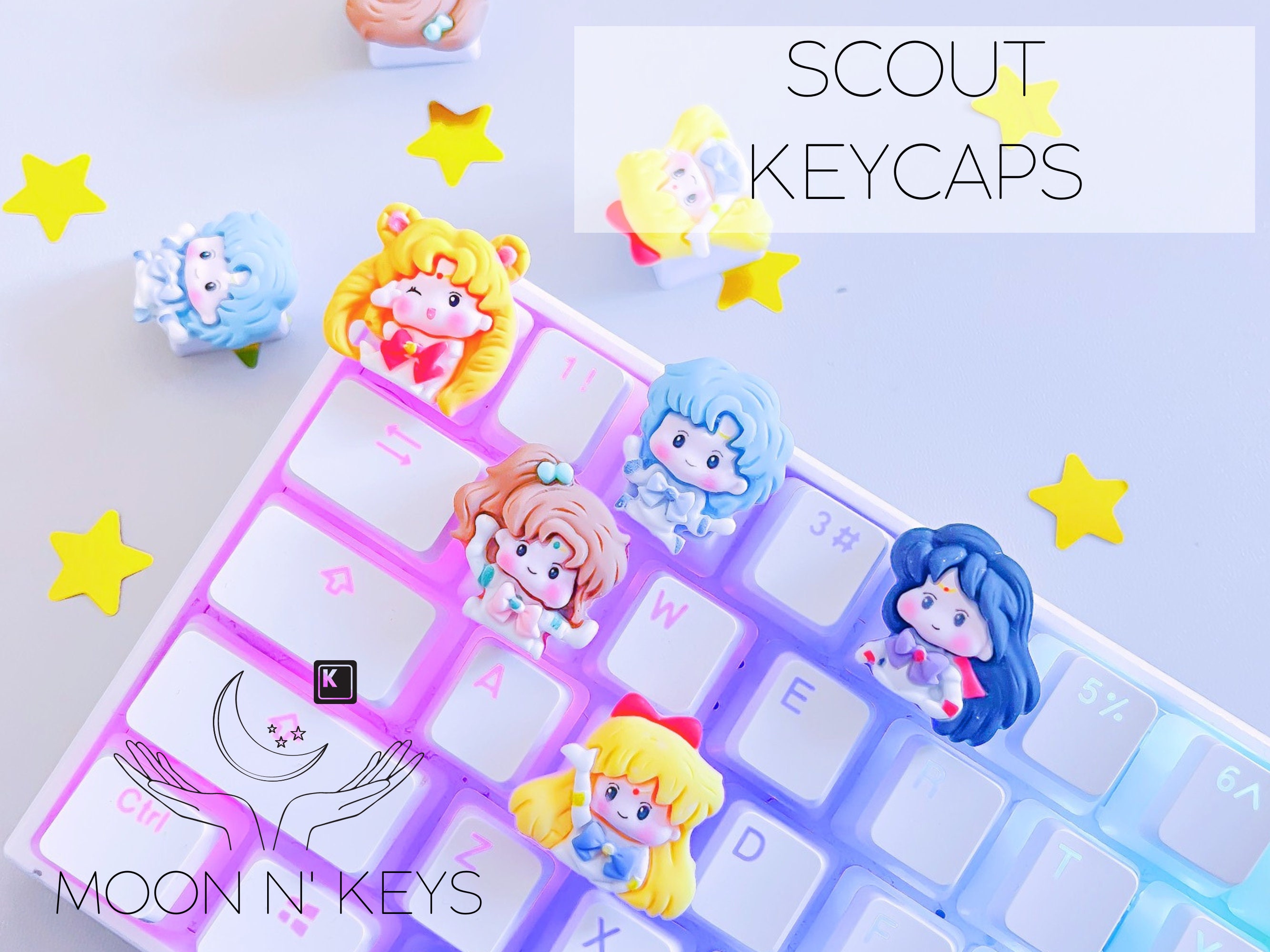 Sailor Moon Pbt Keycaps Etsy