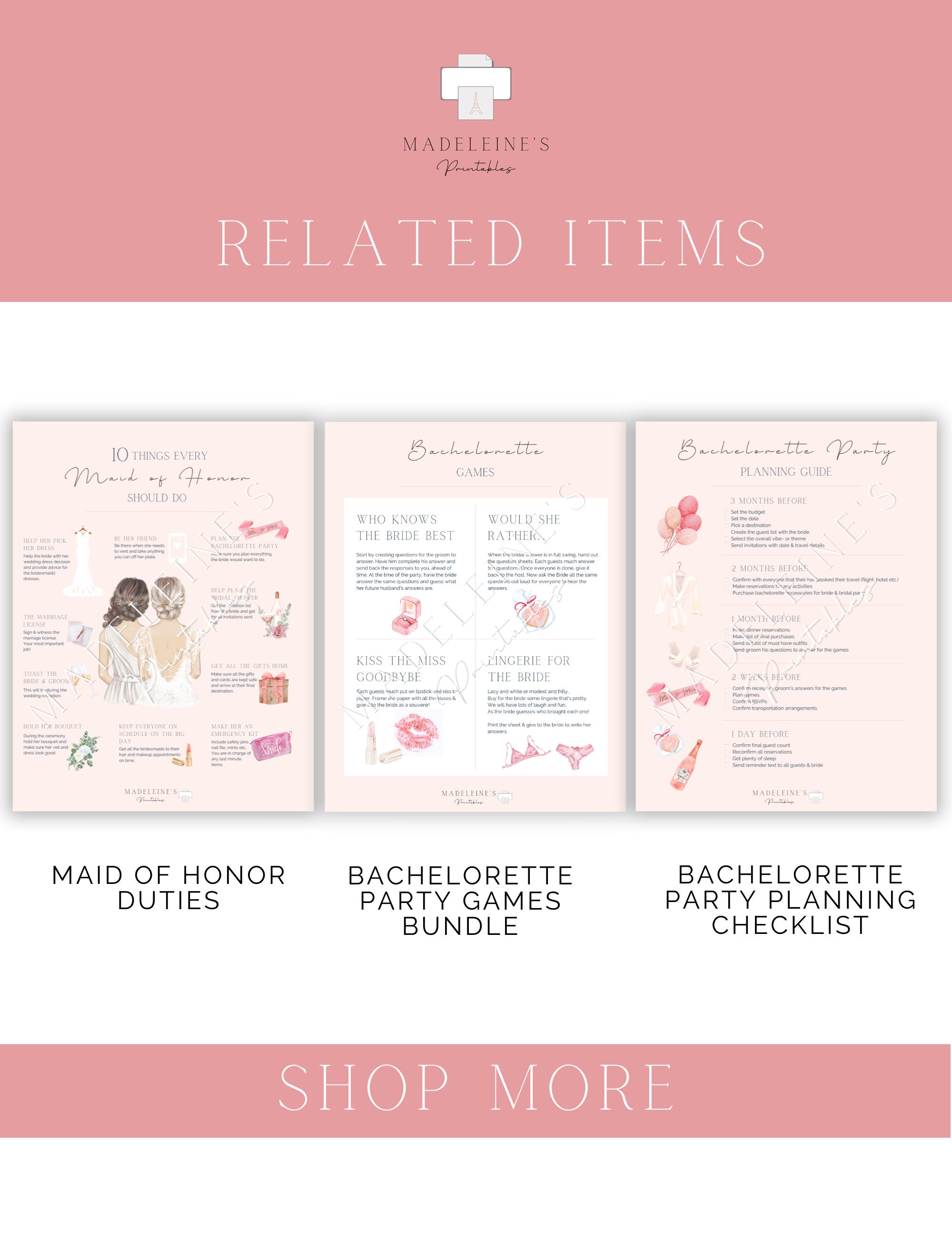 Bachelorette Panty Game Bridal Lingerie Guessing Game Bridal Shower Panty Party Game Bring