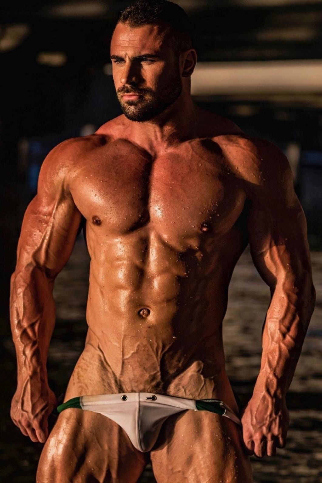 Handsome Bodybuilder Sexy Muscle Jock Hunk Hot Buff Alpha Male Man X Glossy Photo Poster Print