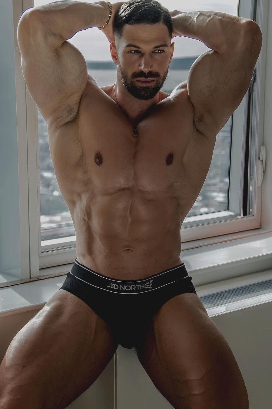 Handsome Bodybuilder Sexy Muscle Jock Hunk Hot Buff Alpha Male Man X Glossy Photo Poster Print