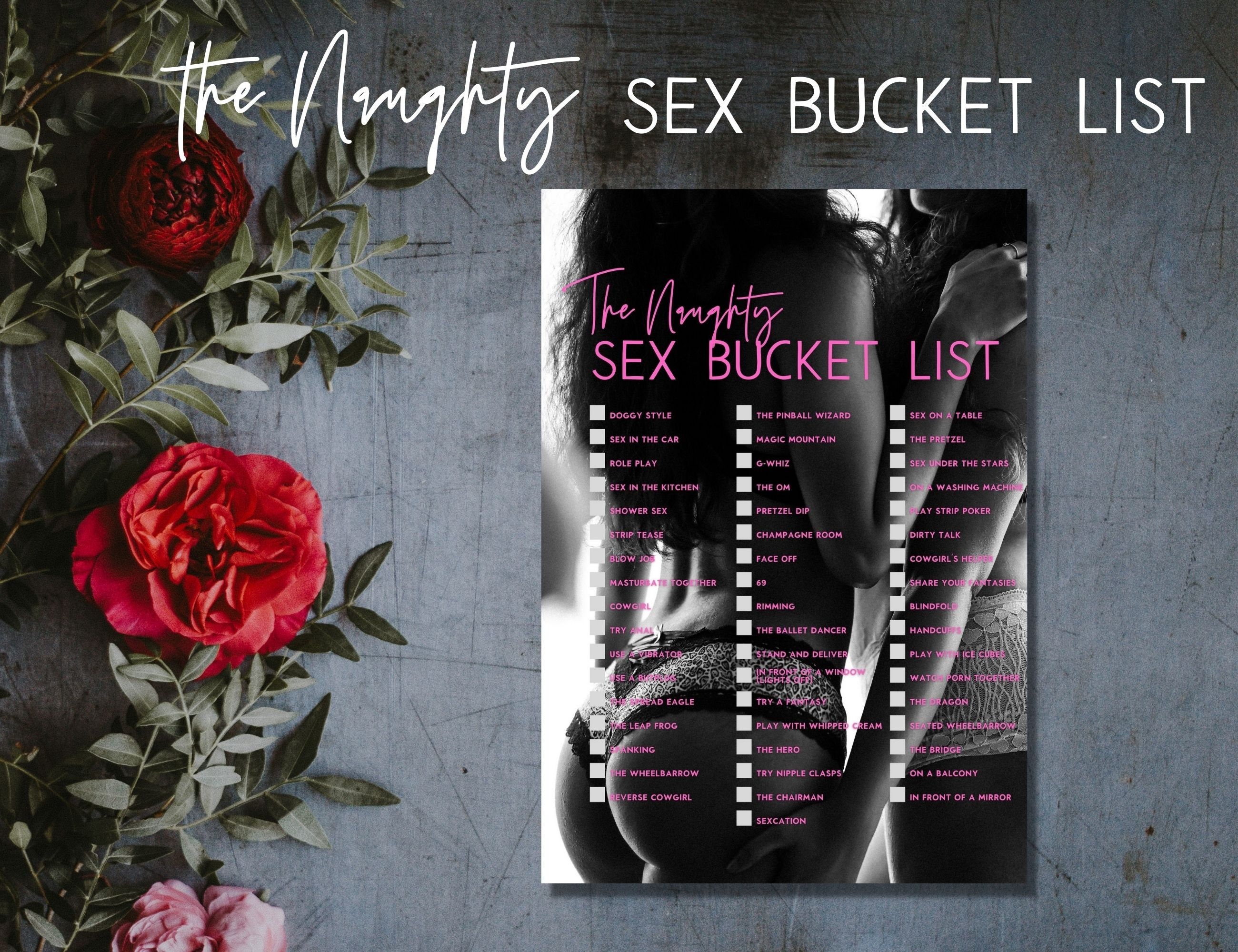 Sex Bucket List Sex Challenge Printable Sex Game Etsy