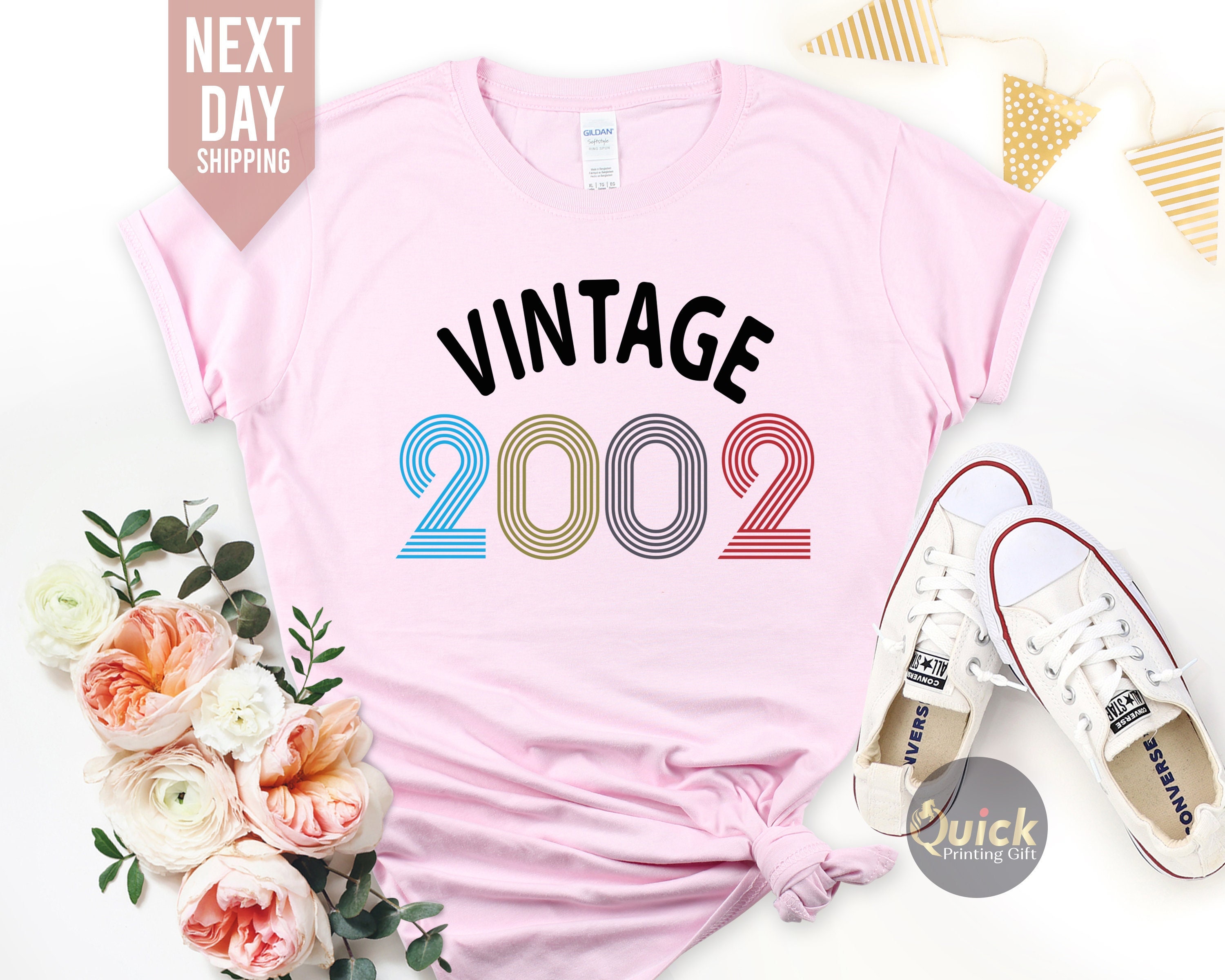 21st Birthday Gift Shirt 2023, Party For Girls, Vintage Gift, Friend 2002 Shirts Daughter Top