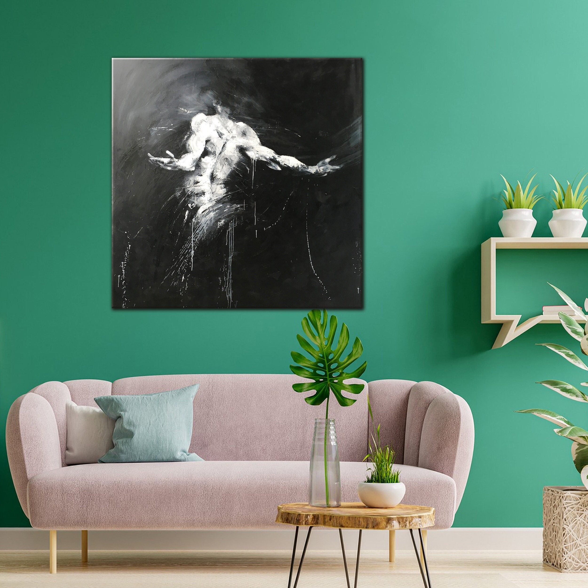 Black And White Nude Man Etsy