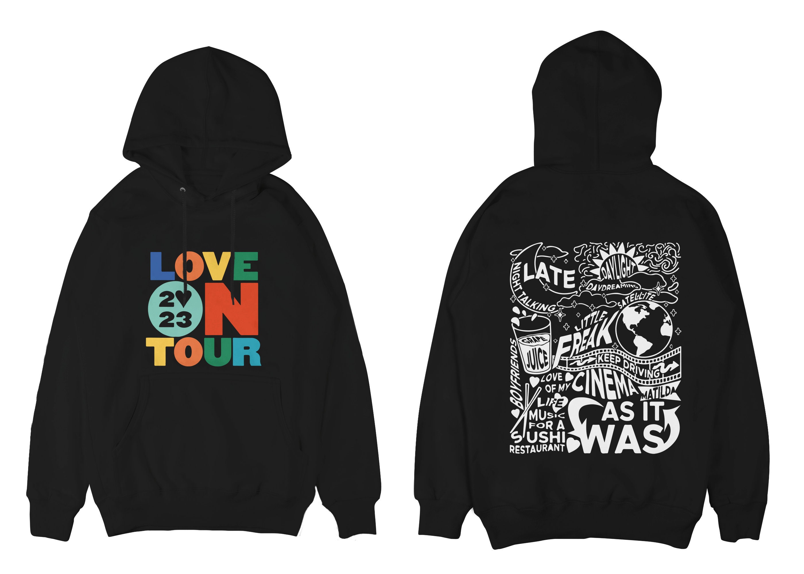 Love On Tour Hoodie Harry Styles 2023 Concert Gig Shopping Merch Fan Inspired Clothing Birthday Gift For Christmas Present