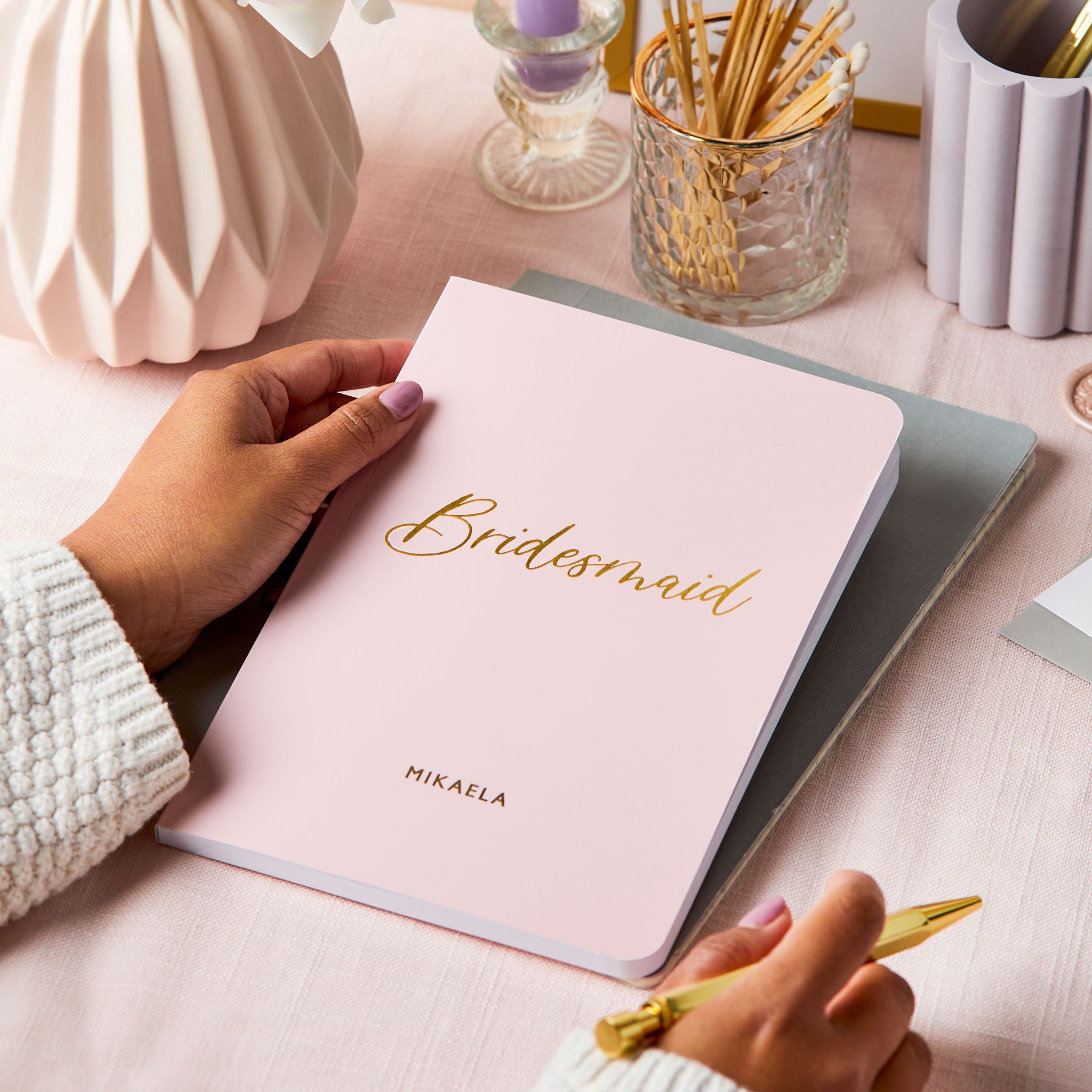 Personalised Bridesmaid Notebook - Gifts Maid Of Honour Plannner Notebooks Planner