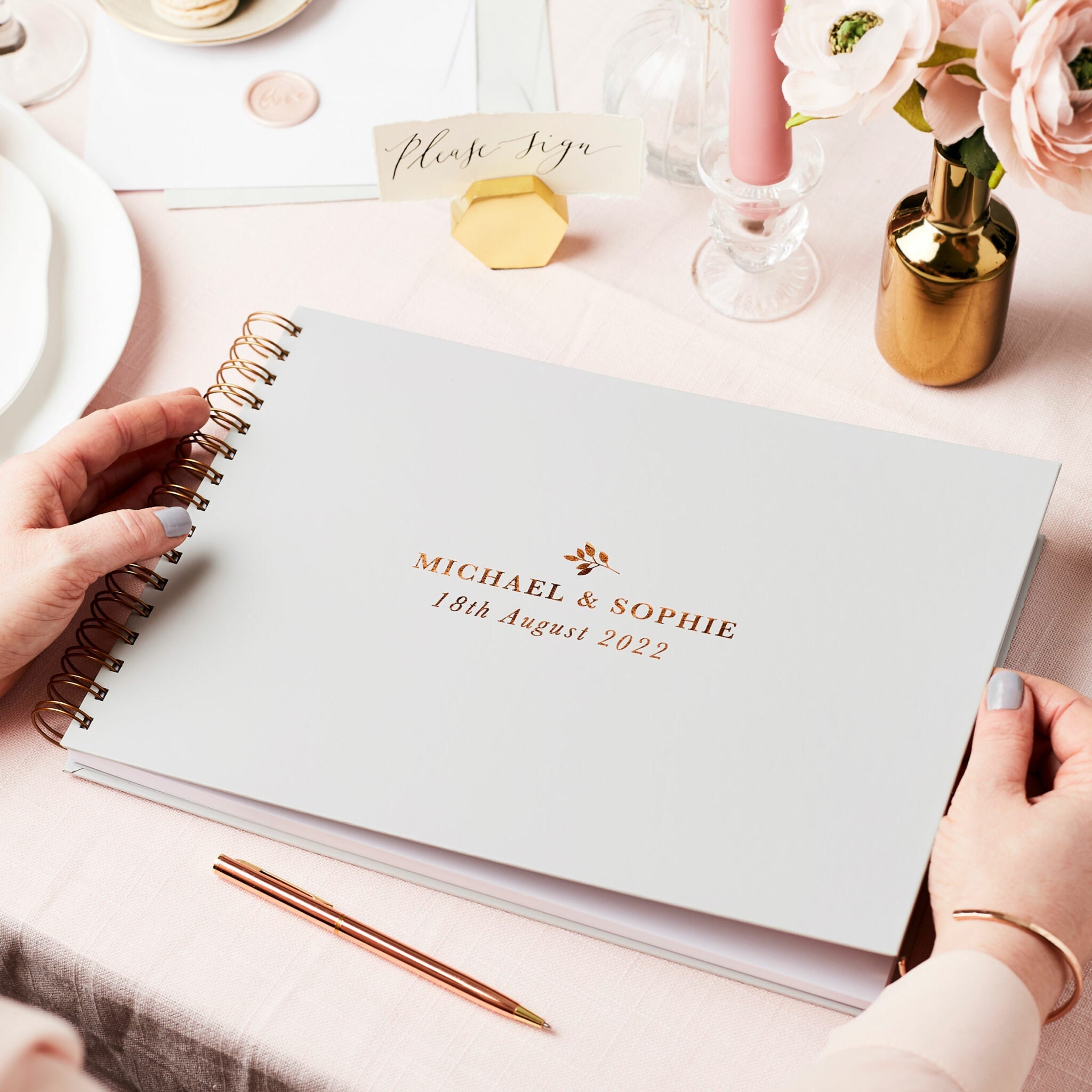 Personalised Traditional Wedding Guest Book - Books For
