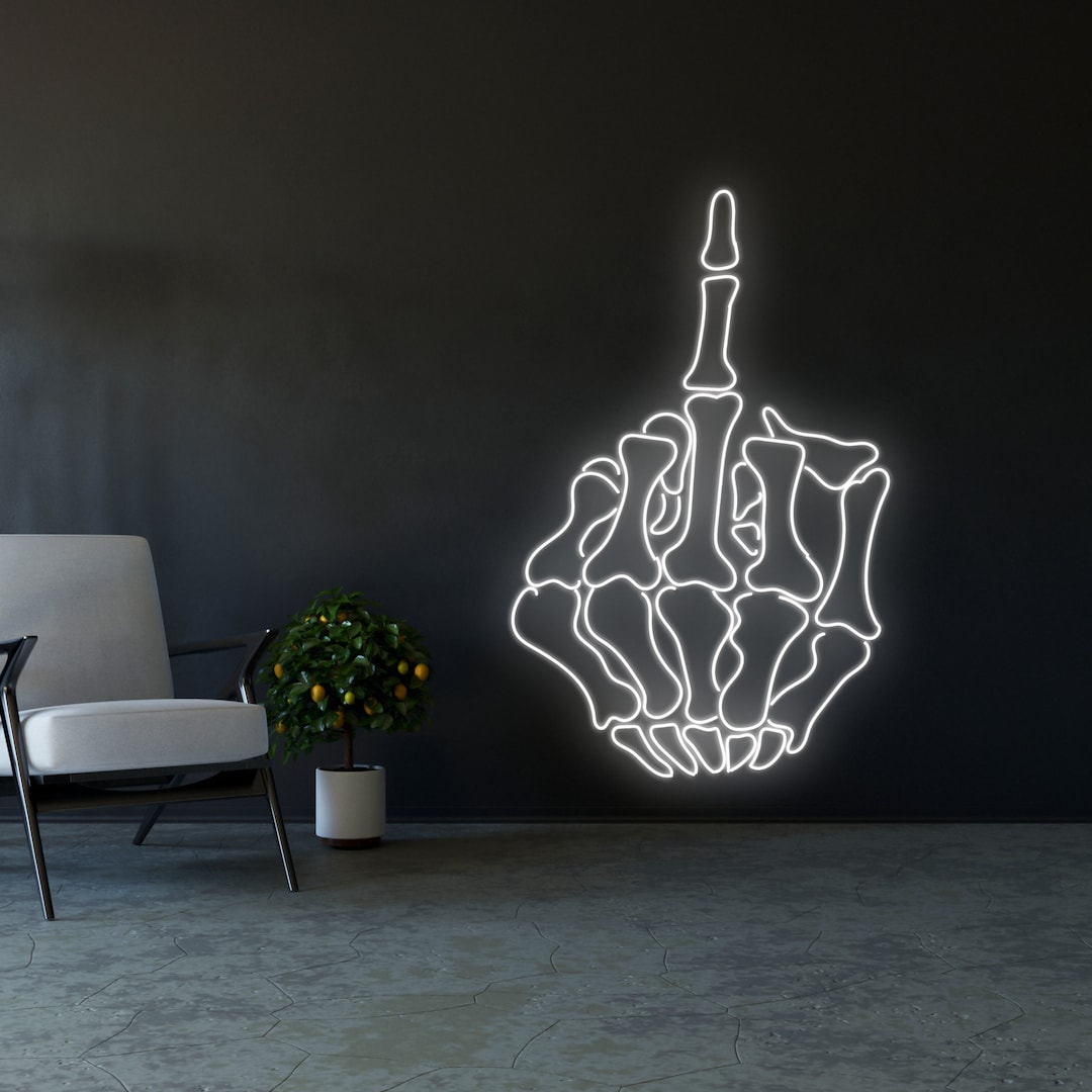 Middle Finger Hand Led Sign Fuck Off Led Sign Fuck You Hand Neon Sign Custom Neon Sign