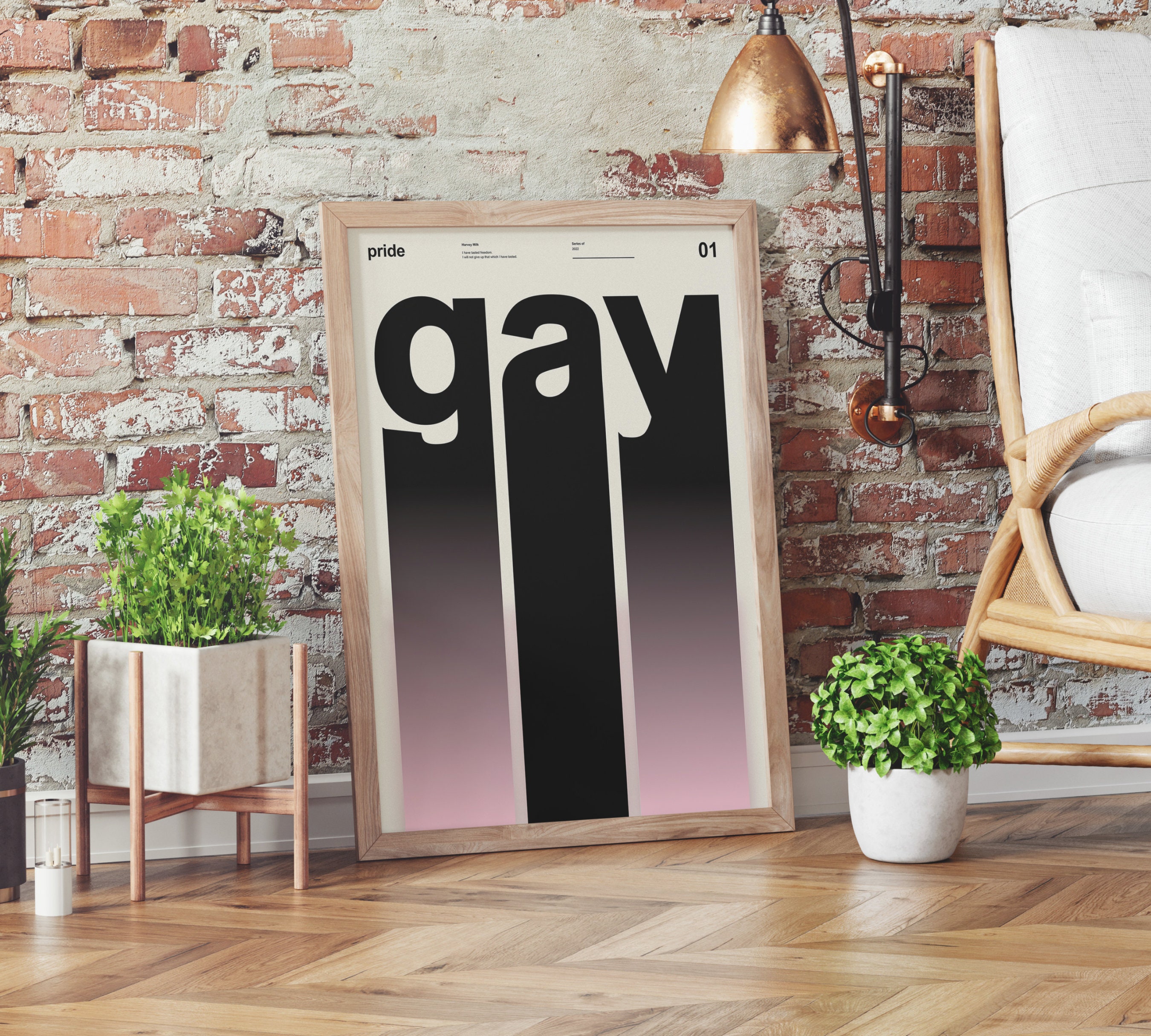 Gay Pride Poster Queer Art Print LGBT Pride Retro Vintage Kitchen Poster LGBTQ Gay Pride Modern