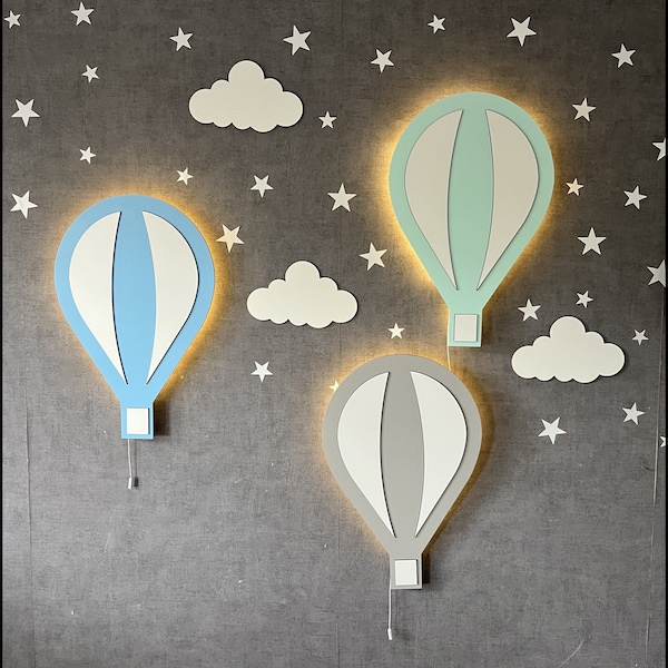 Hot Air Balloon Lamp Nursery Etsy