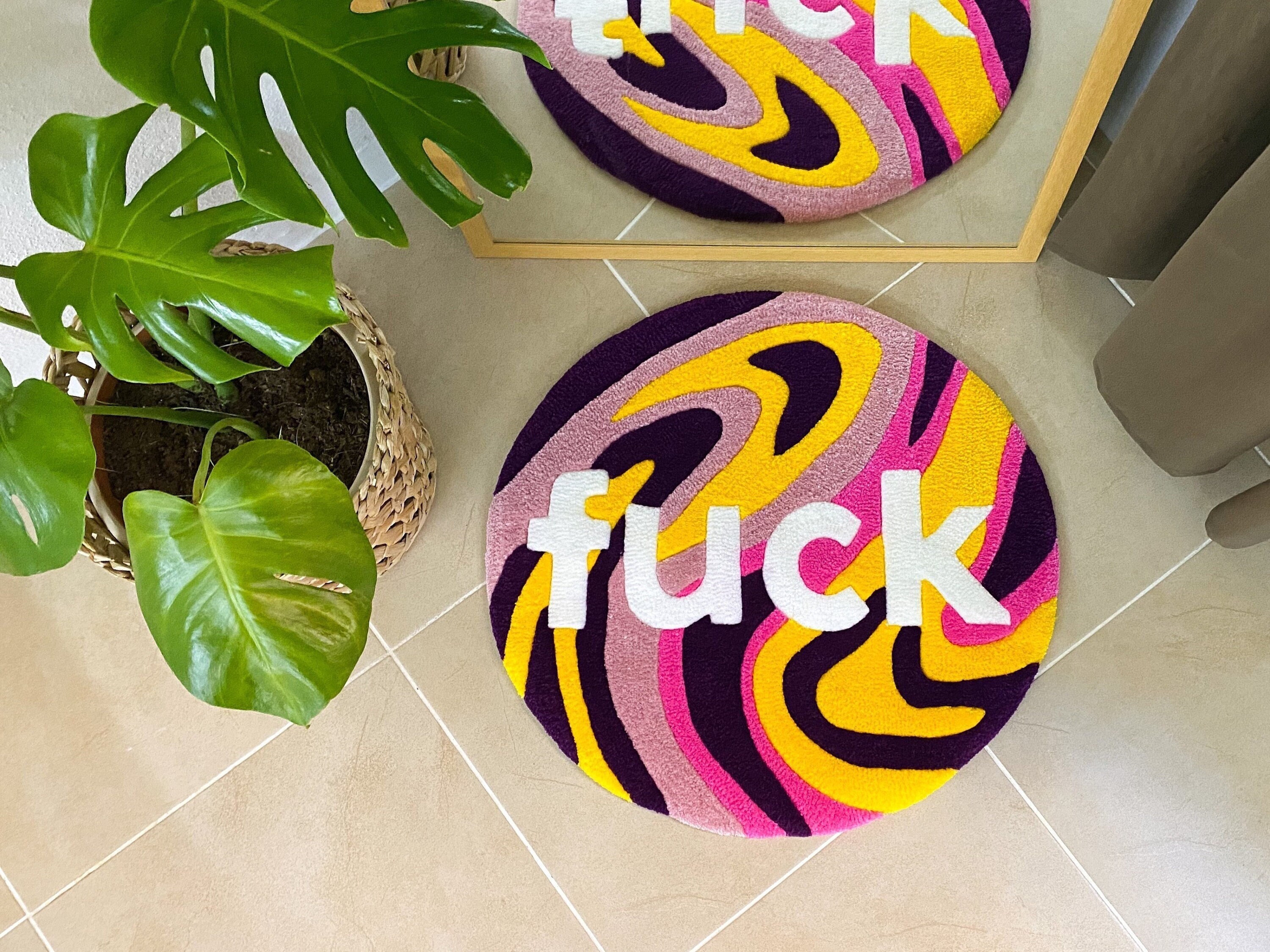 Fuck Colorful Tufted Rug Soft And Fluffy Handmade Custom Tuft Rug Etsy