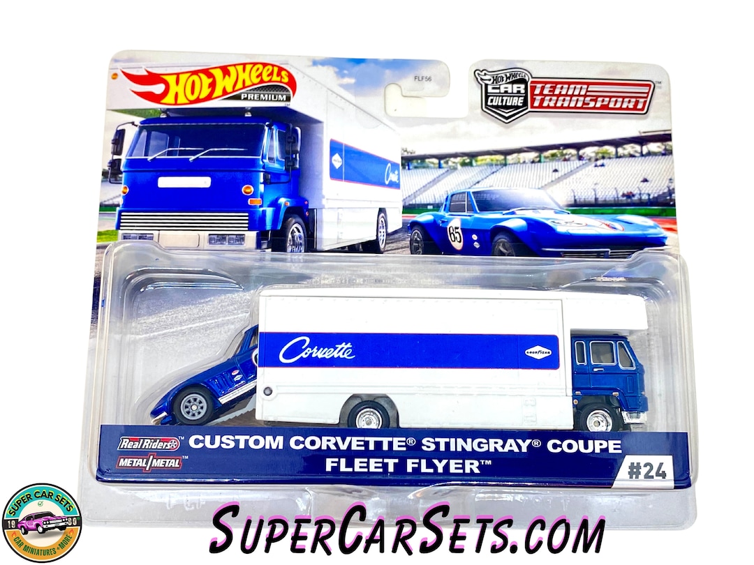 Custom Corvette Stingray Coupe Fleet Flyer Hot Wheels Team Transport