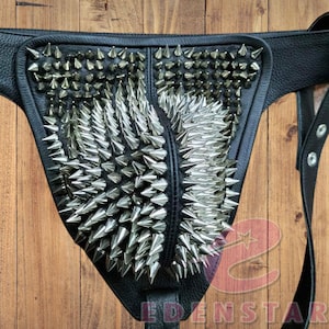 Real Leather Jockstrap Gay Adult Jock Strap Underwear Men S Thong Spiked Leather Jockstrap