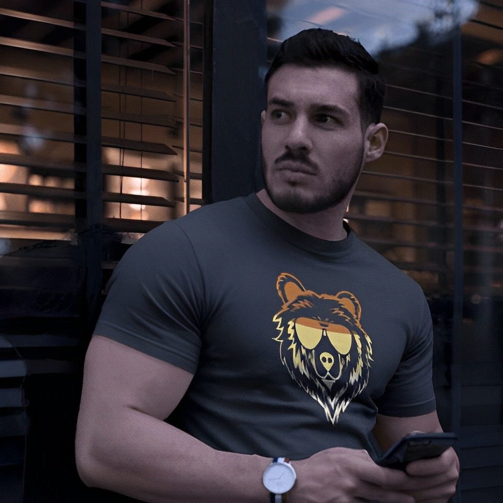 LGBTQ Gay Bear Brotherhood Casual Print Tri Blend Pride Etsy