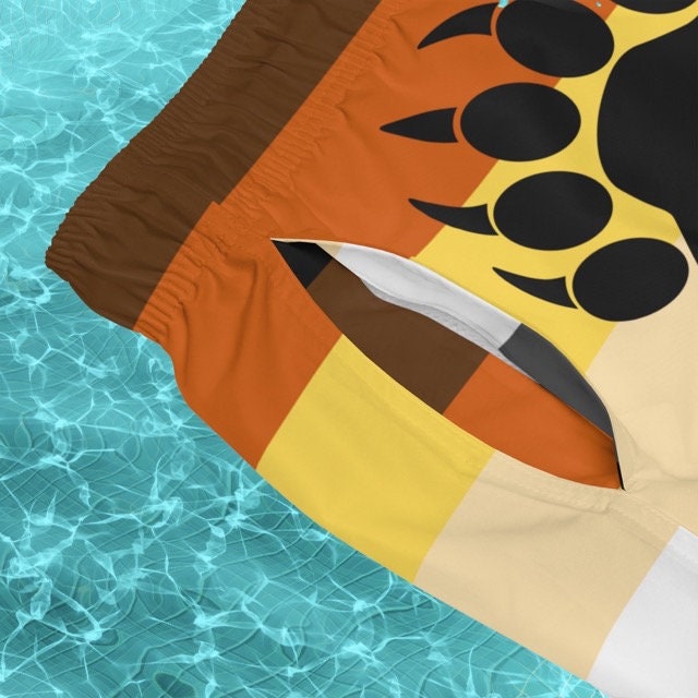 Gay Mens Bear Pride Flag Swimsuit Rainbow Swim Trunks LGBTQ Swimwear Queer Swimming Shorts Etsy