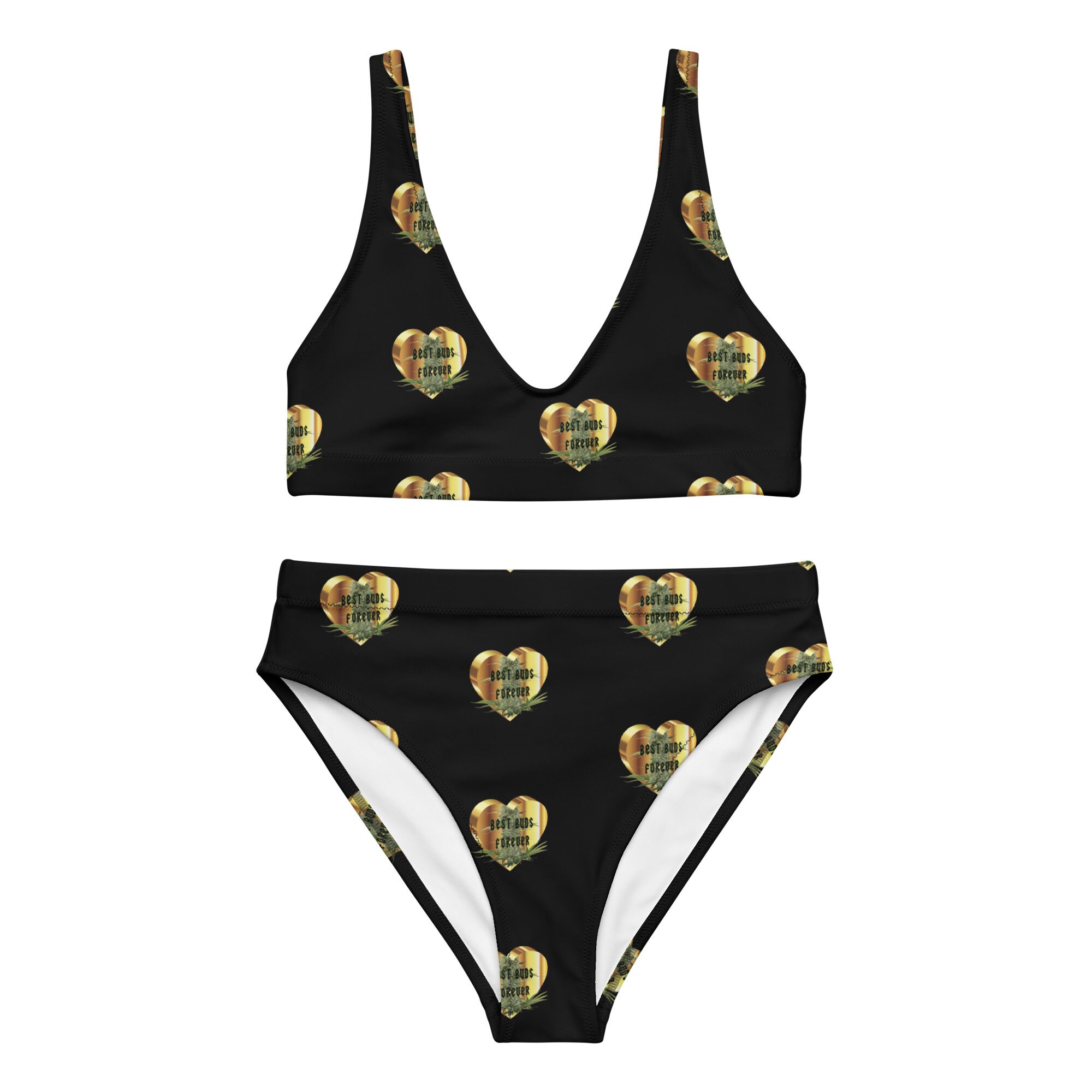 Traje Weed Rave Bikini Best Buds Conjunto A Juego De Cannabis Coraz N De Marihuana Ropa