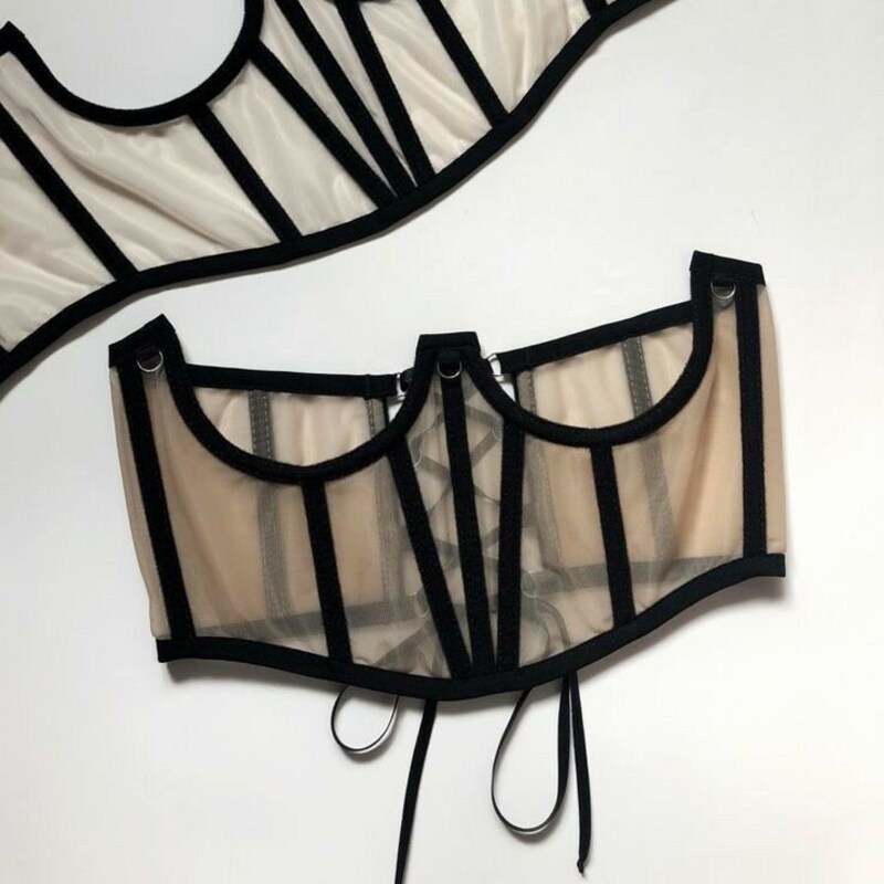 Lingerie Trasparente Nudo Etsy Italia