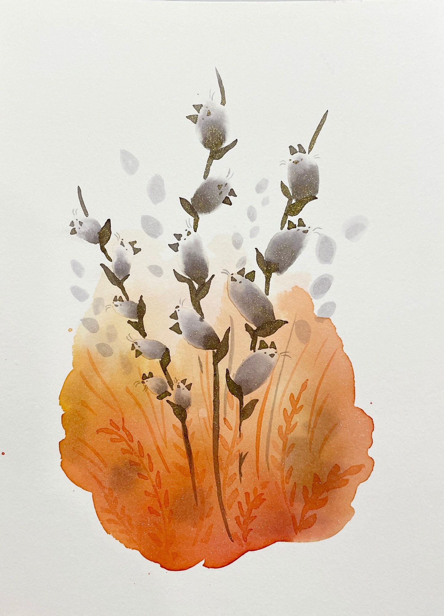 Pussy Willow Art Etsy