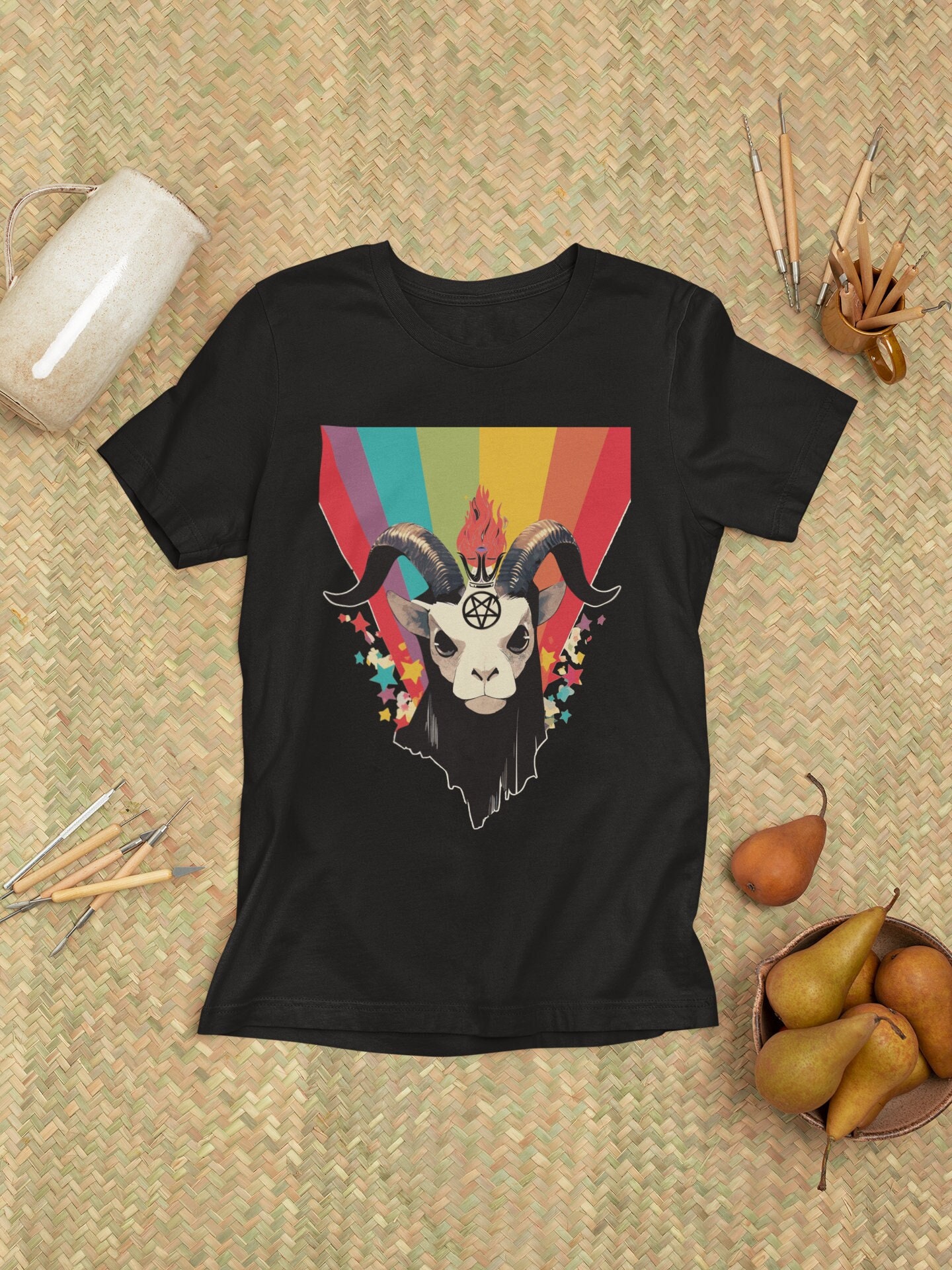 Gay Baphomet Gift For Pride Month Gay Satan Tshirt For Pride Month Gift For Him Gay Satanic